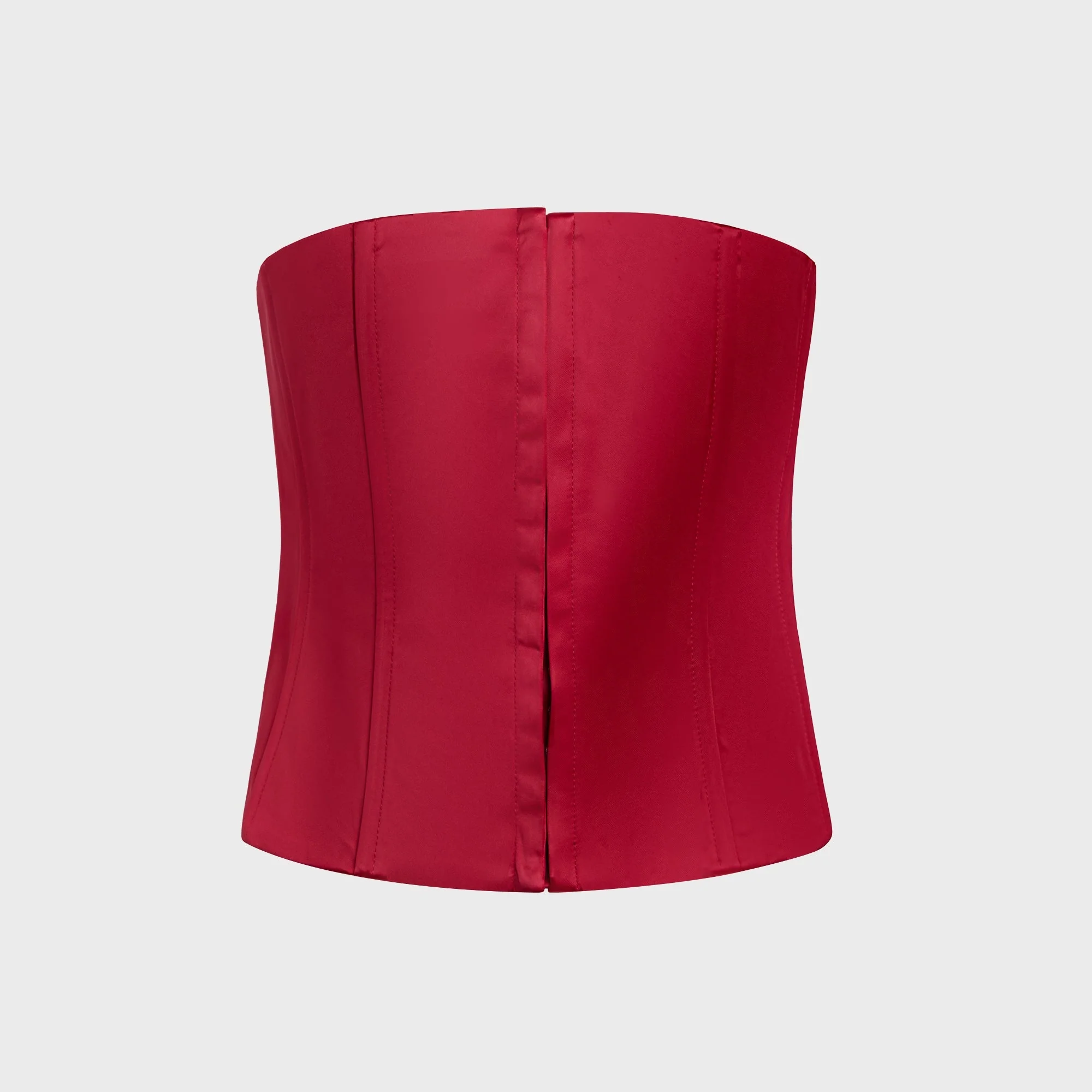 GUIZIO Satin Corset - Bordeaux