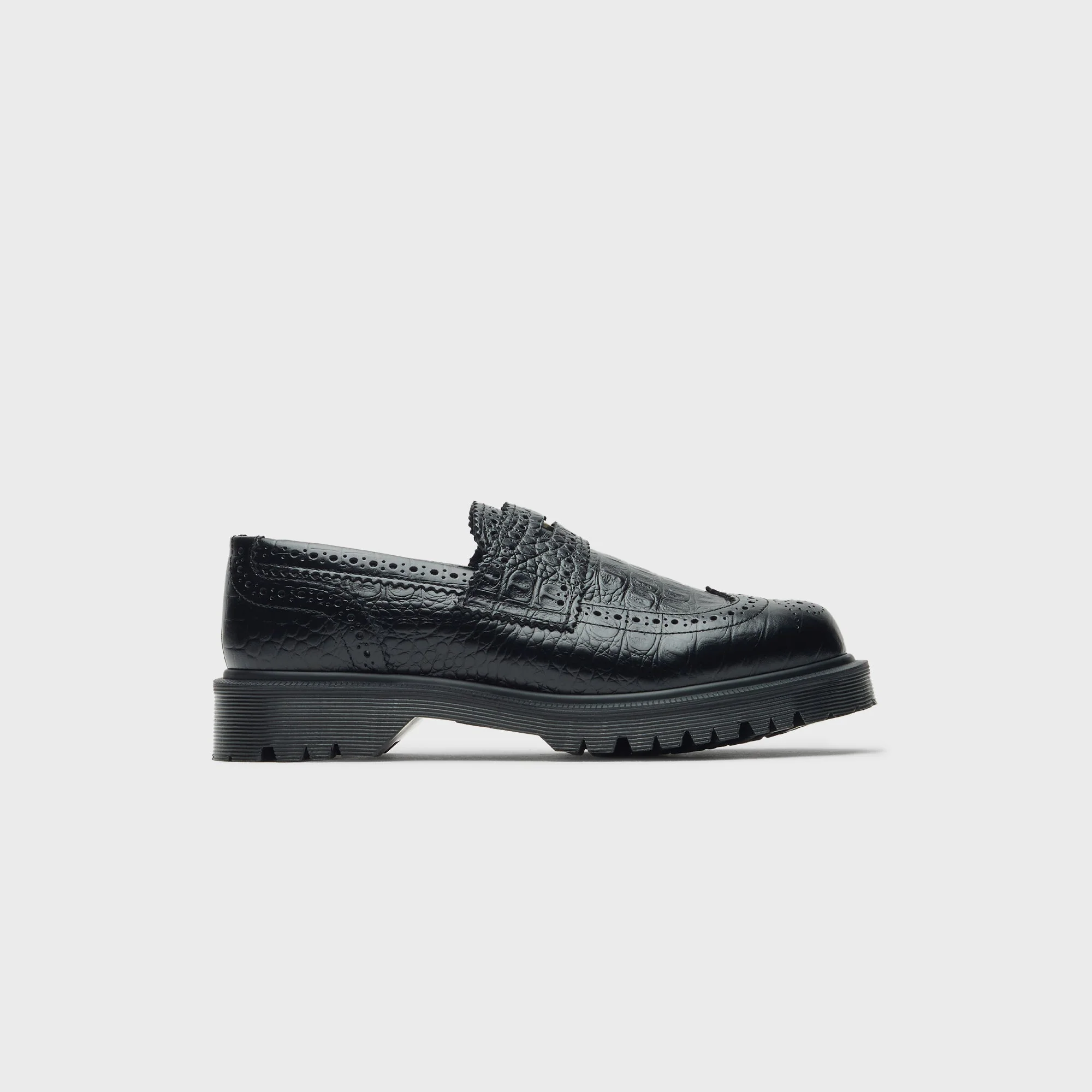 Dr. Martens Penton Brogue Emboss Leather Loafers - Black