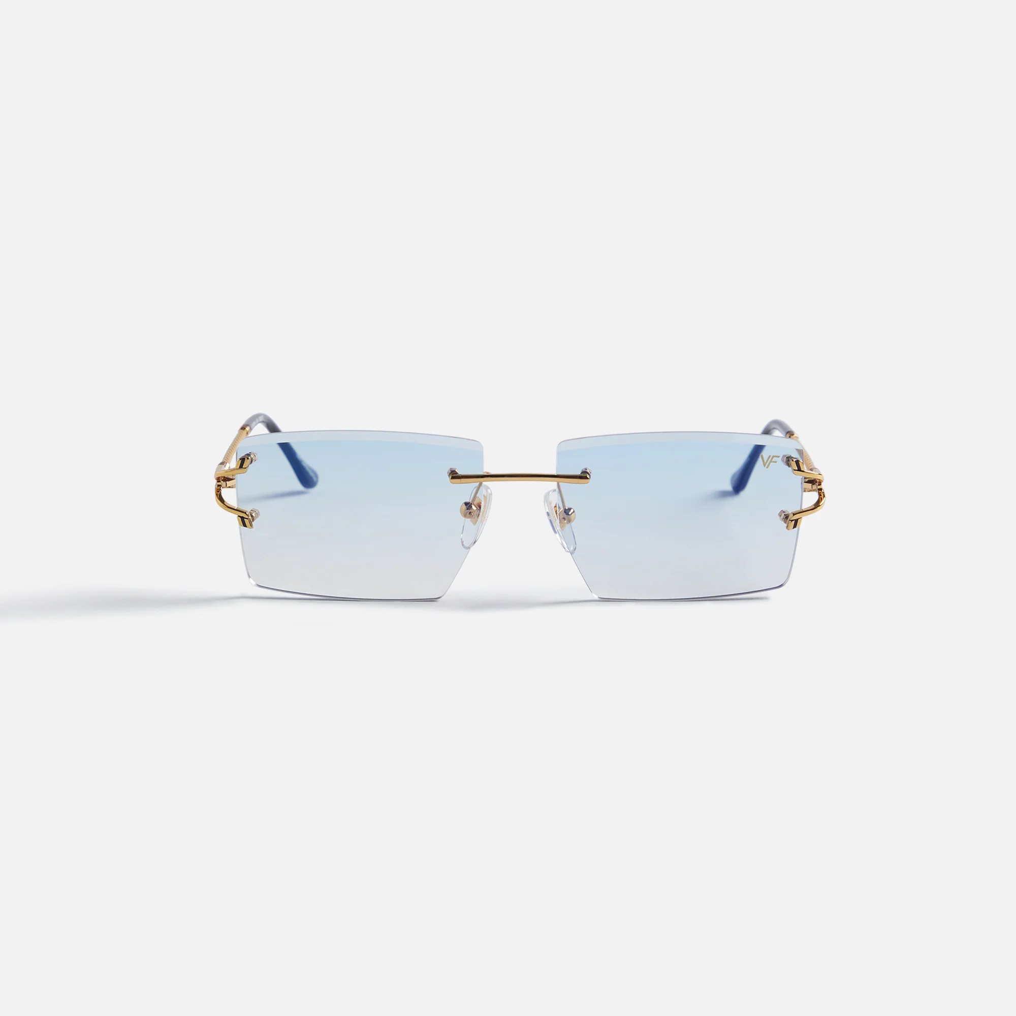 Vintage Frames Icon 24KT Yellow Gold - Sky Blue Gradient