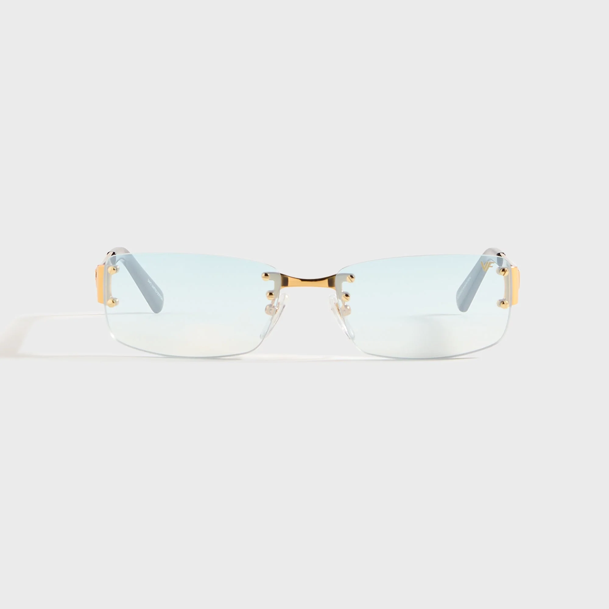 Vintage Frames Infamous Rimless Drill Mount 24KT - Gold / Tiffany Blue