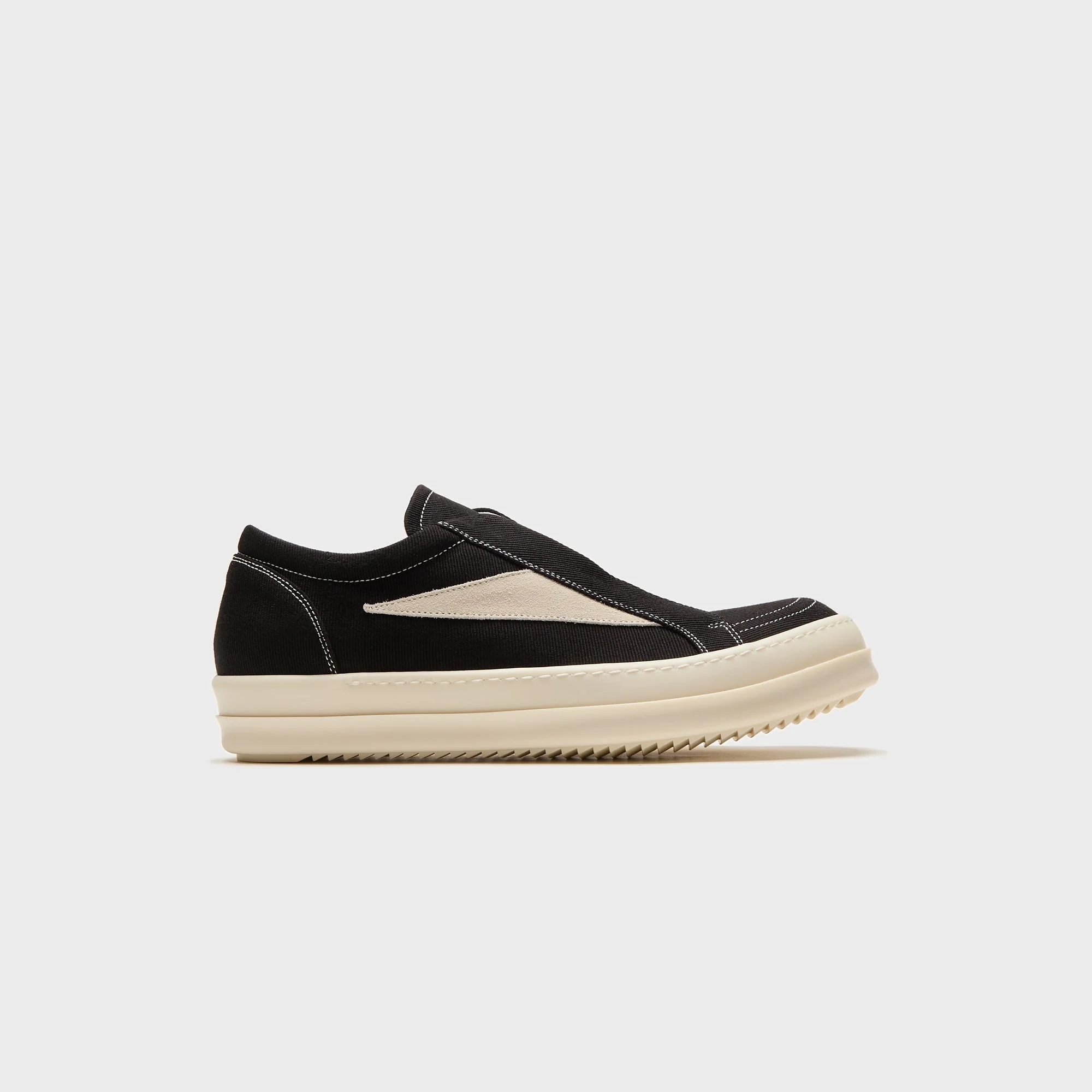 Rick Owens DRKSHDW Concordians Laceless Vintage Sneaks - Black / Milk / Milk