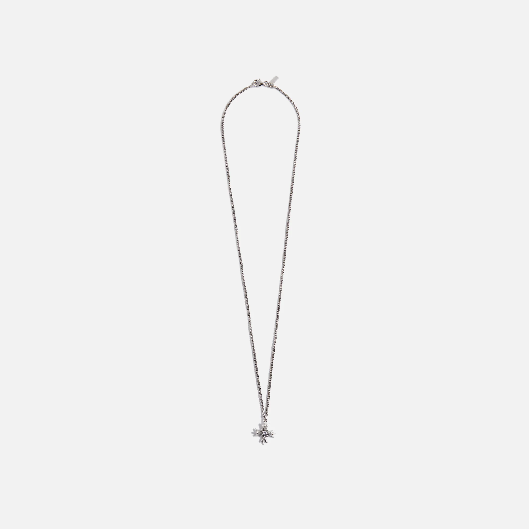 Emanuele Bicocchi Crest + Crystal Necklace - Silver