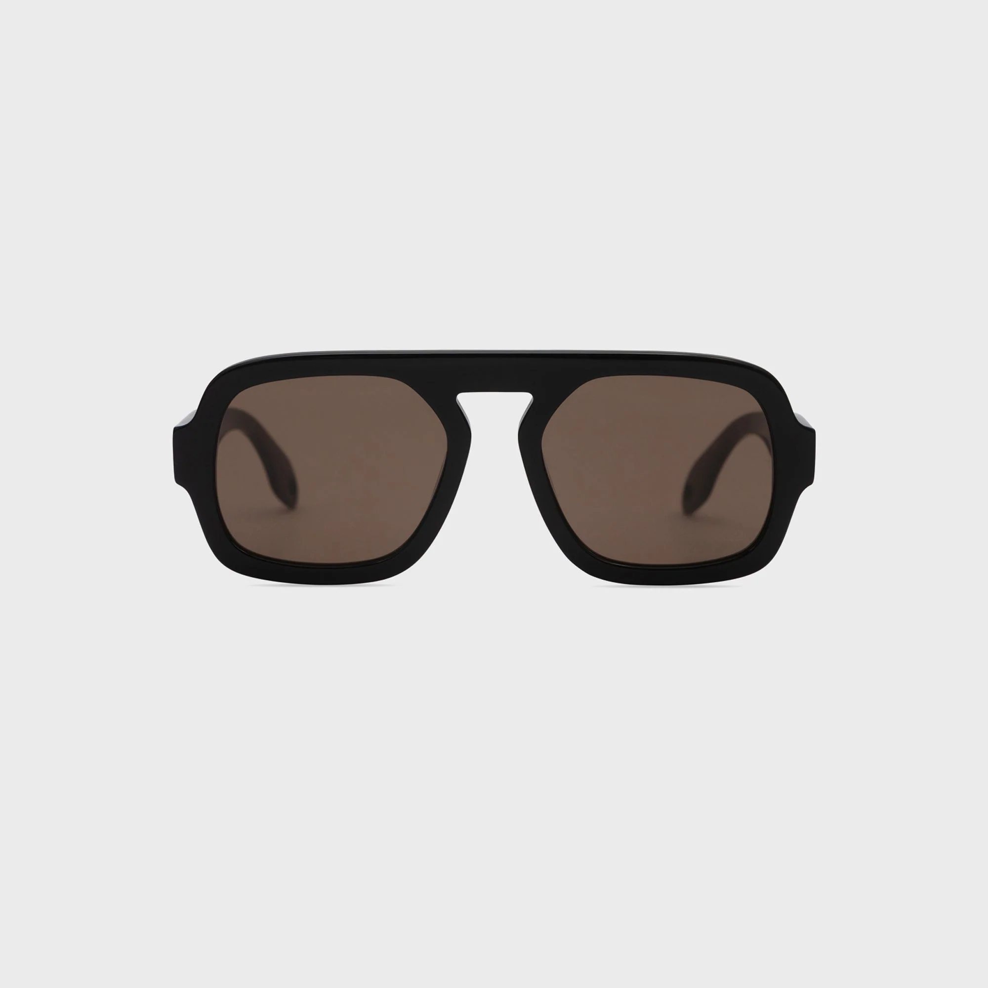 Elisa Johnson Jane Sunglasses - Gloss Black / Dark Brown