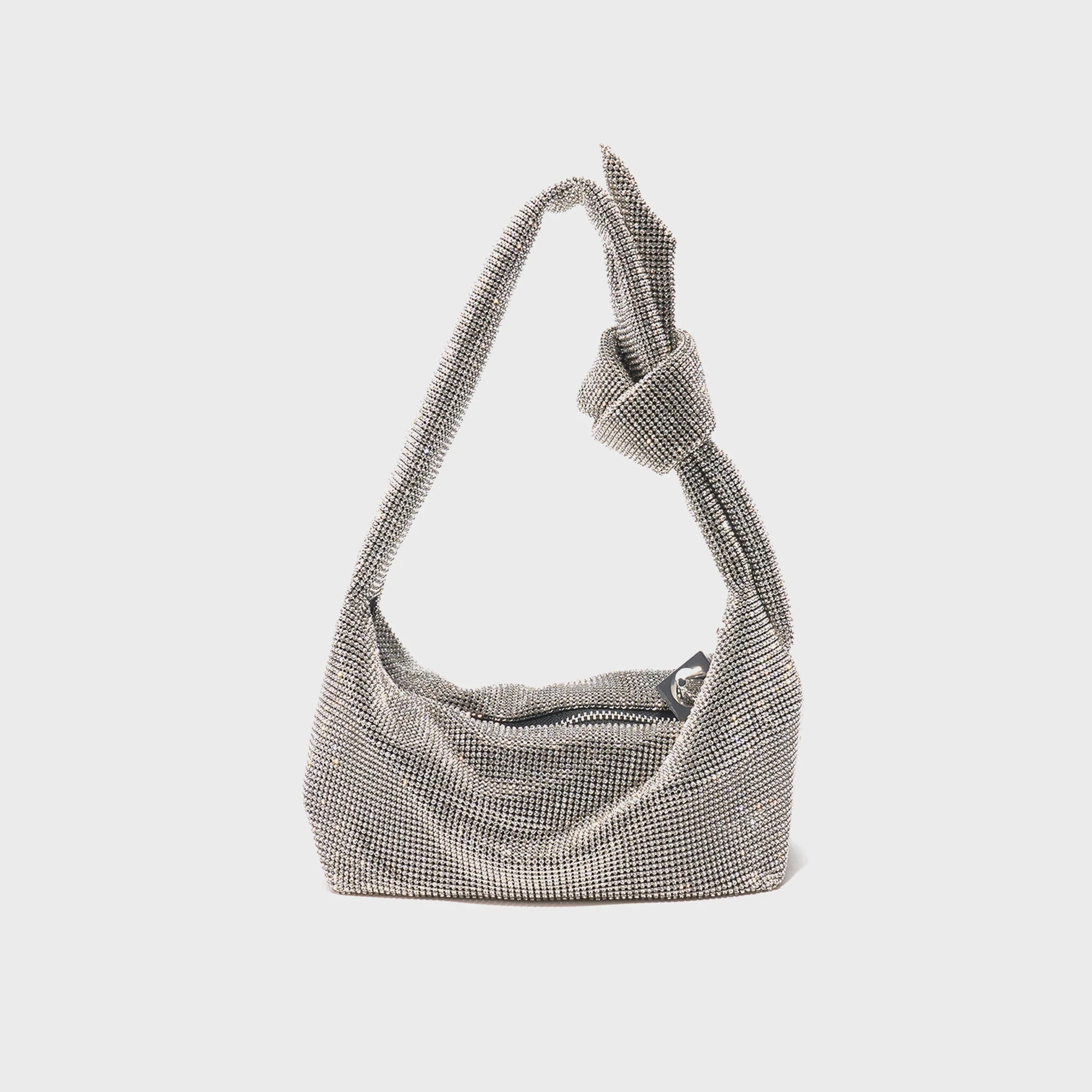 Emm Kuo Waverly Crystal Mesh Mini Hobo Bag - Silver Swarovski?