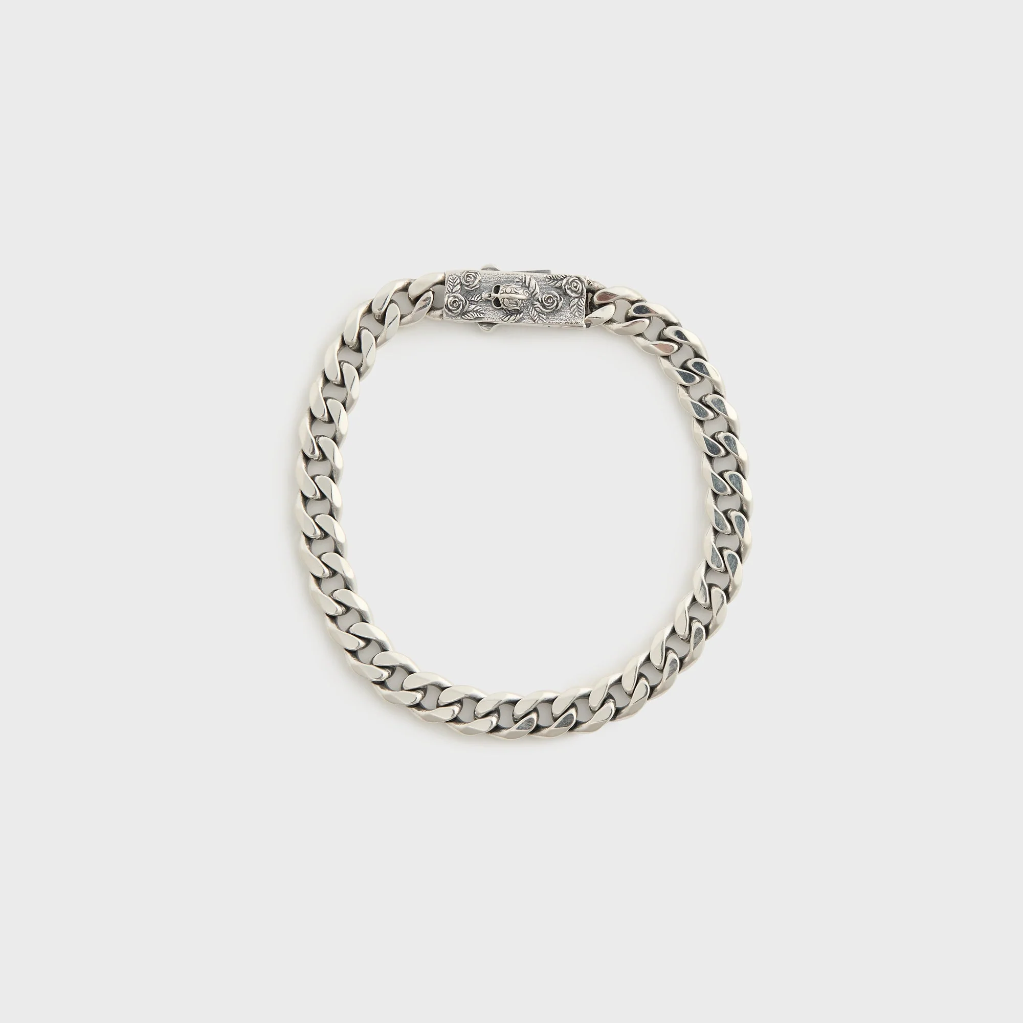Emanuele Bicocchi Chain Bracelet Skullbox Clasp - Silver