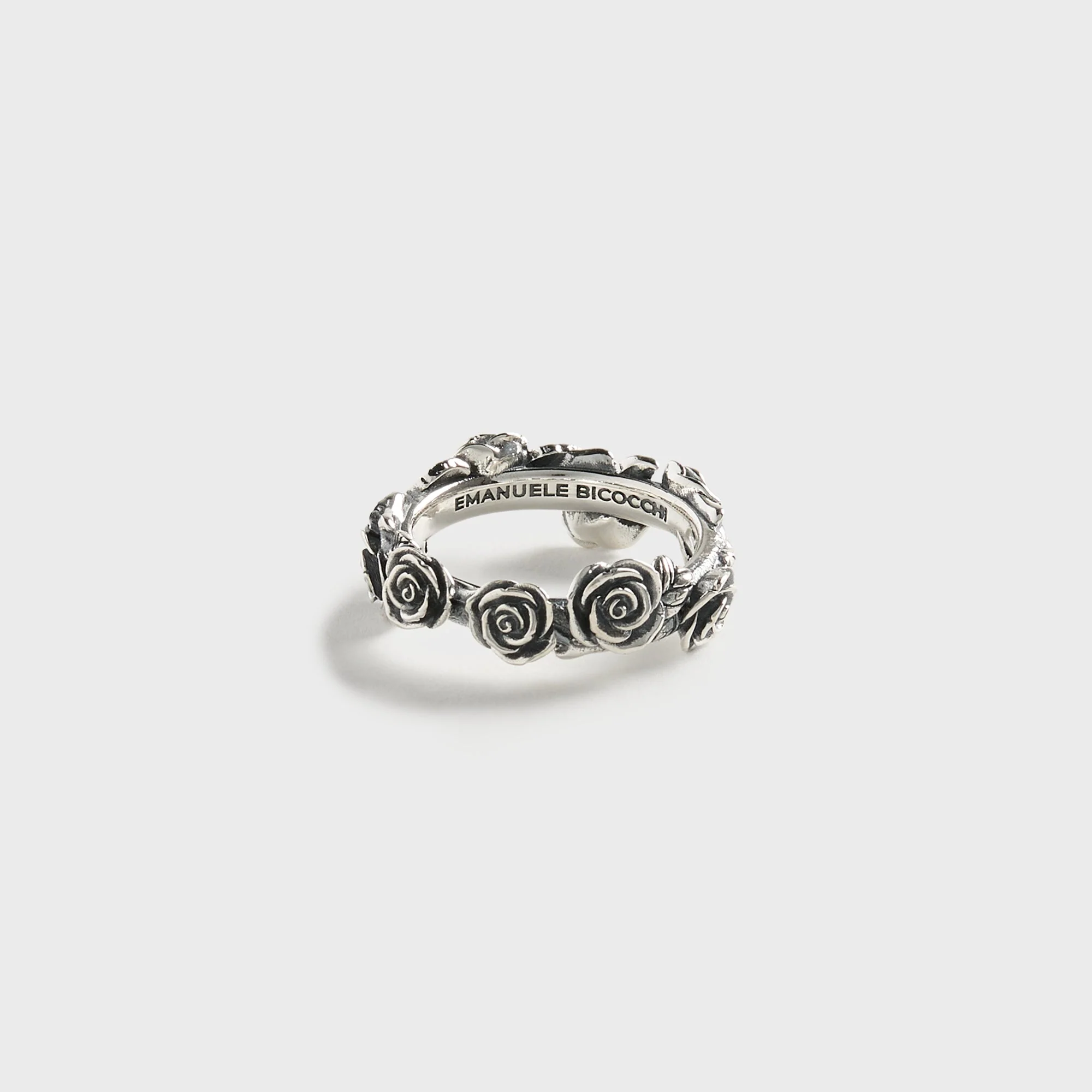 Emanuele Bicocchi Rose Band Ring - Silver