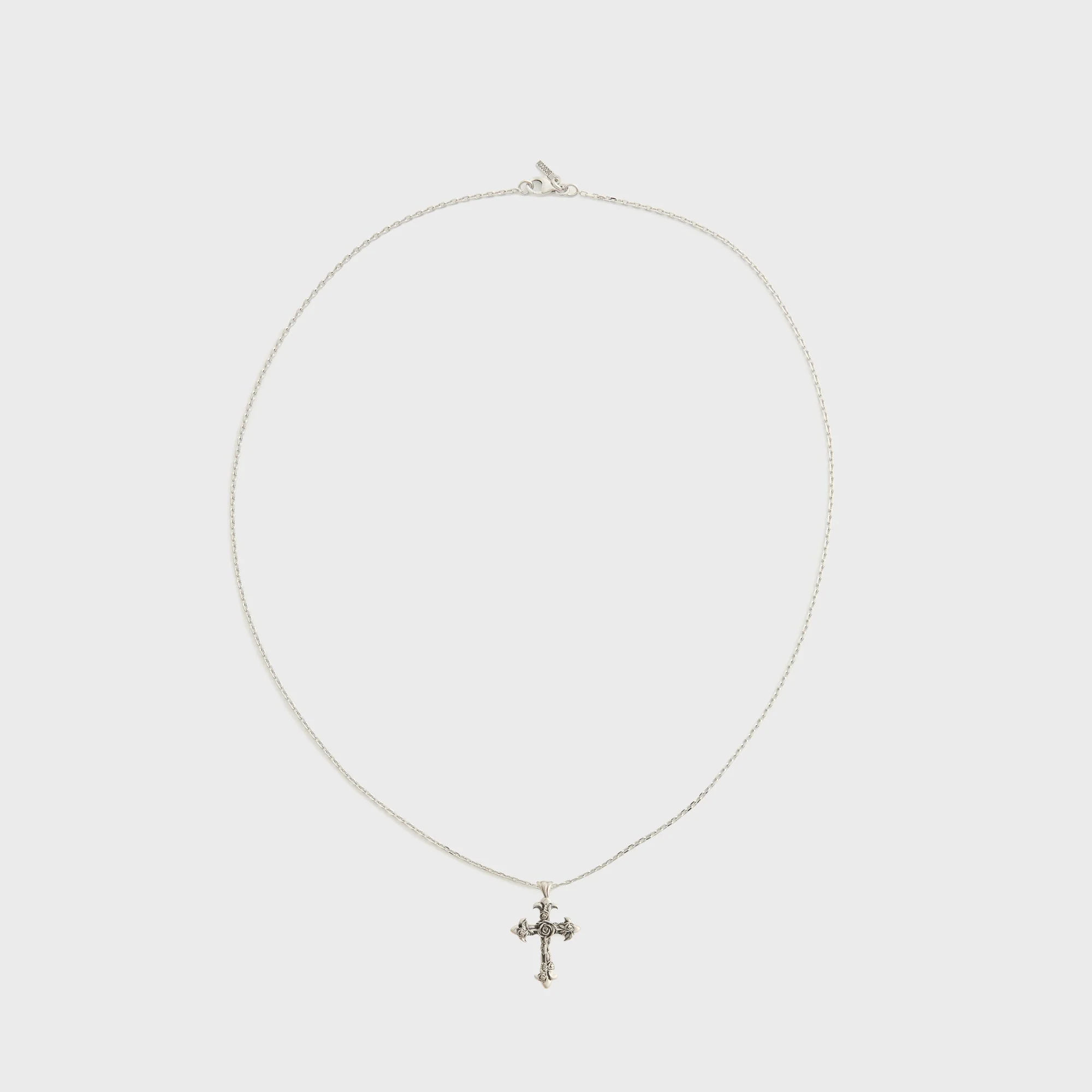 Emanuele Bicocchi Small Rose Cross Necklace - Silver
