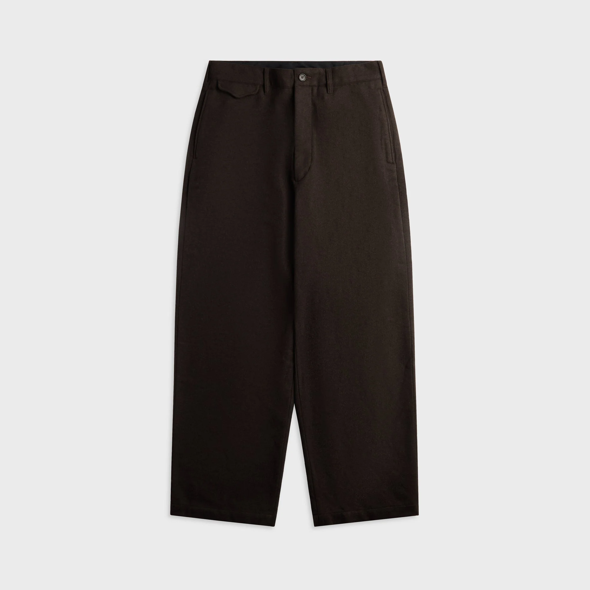 Engineered Garments Poly Wool Heavy Flannel Officer Pant - Dark Brown