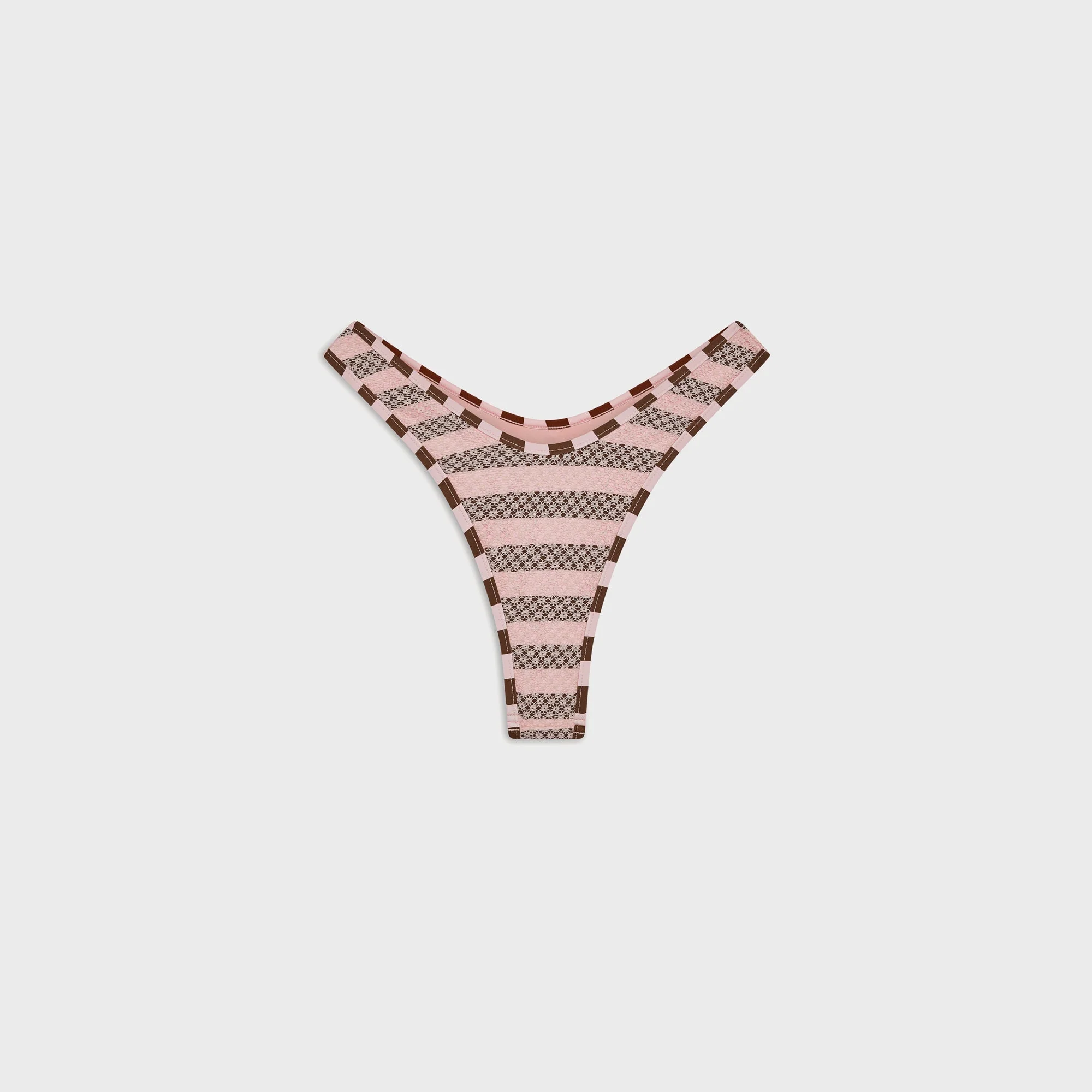 Frankies Bikinis Full Moon Mesh Bottom - Pink