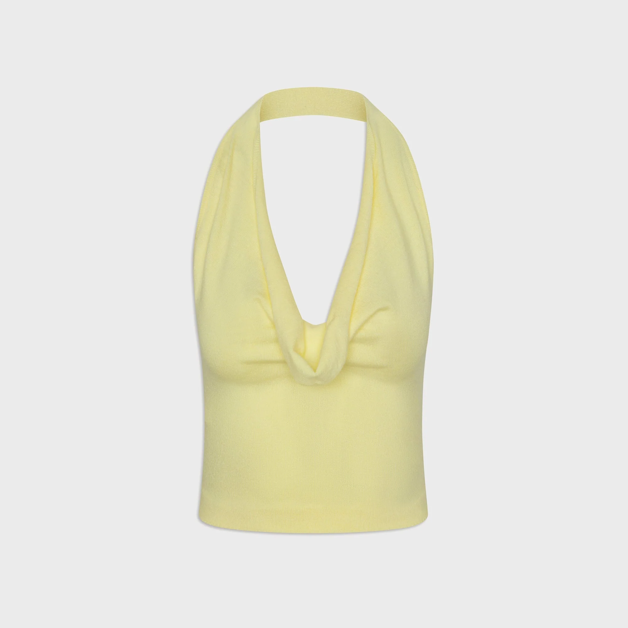 Frankies Bikinis x Jennie Briar Cloud Knit Halter Top - Morning Light