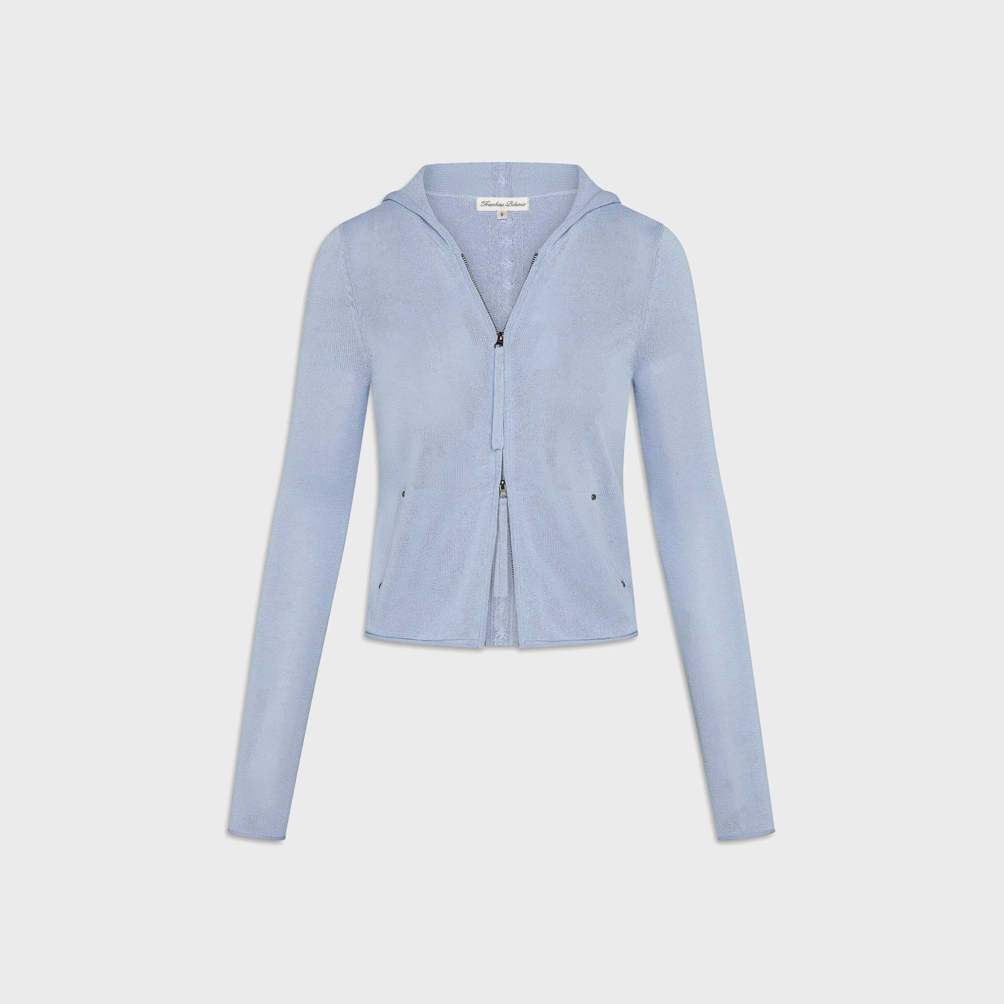Frankies Bikinis Atlas Zip Up Knit Hoodie - Sleepy Spring