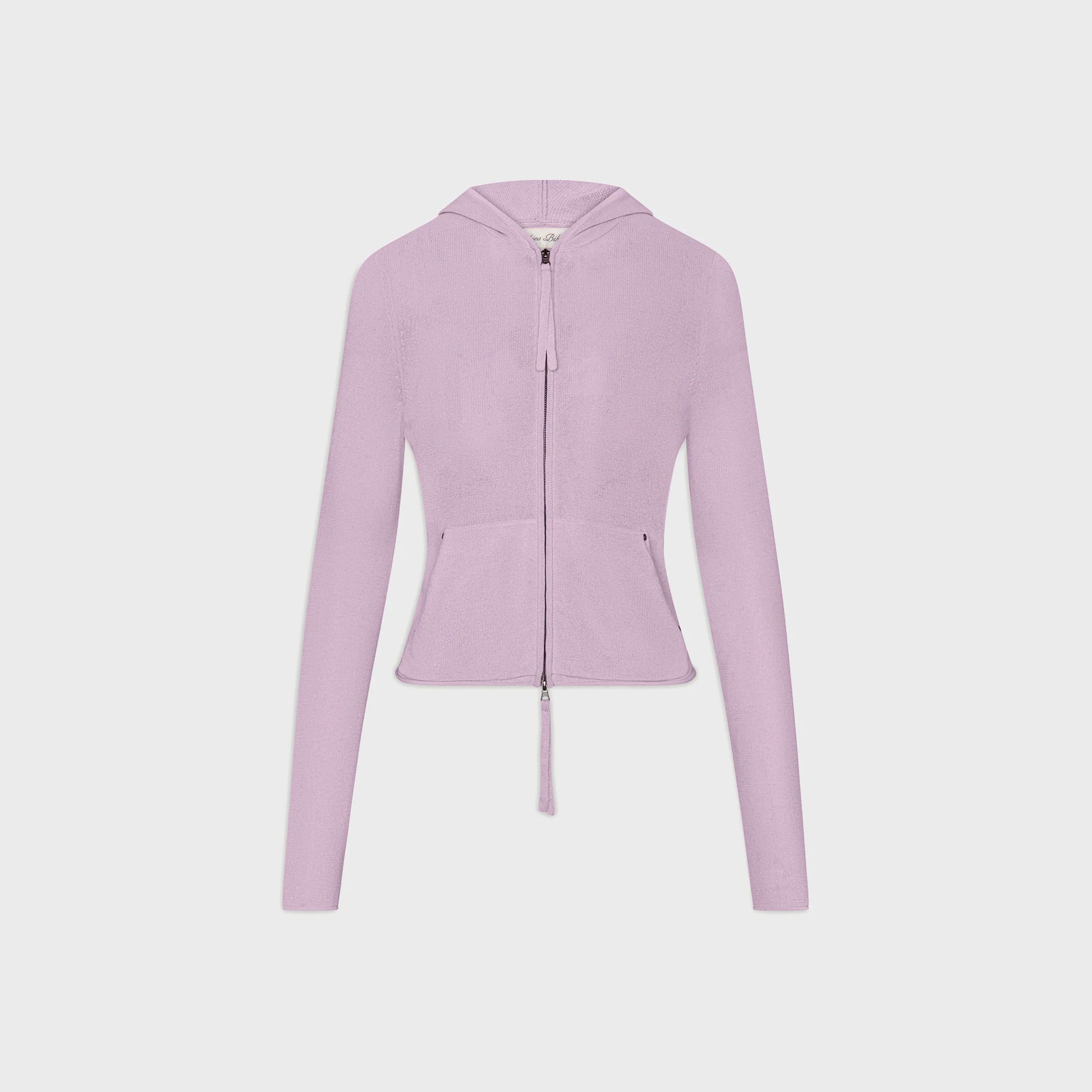 Frankies Bikinis Atlas Knit Hoodie - Pink Cloud