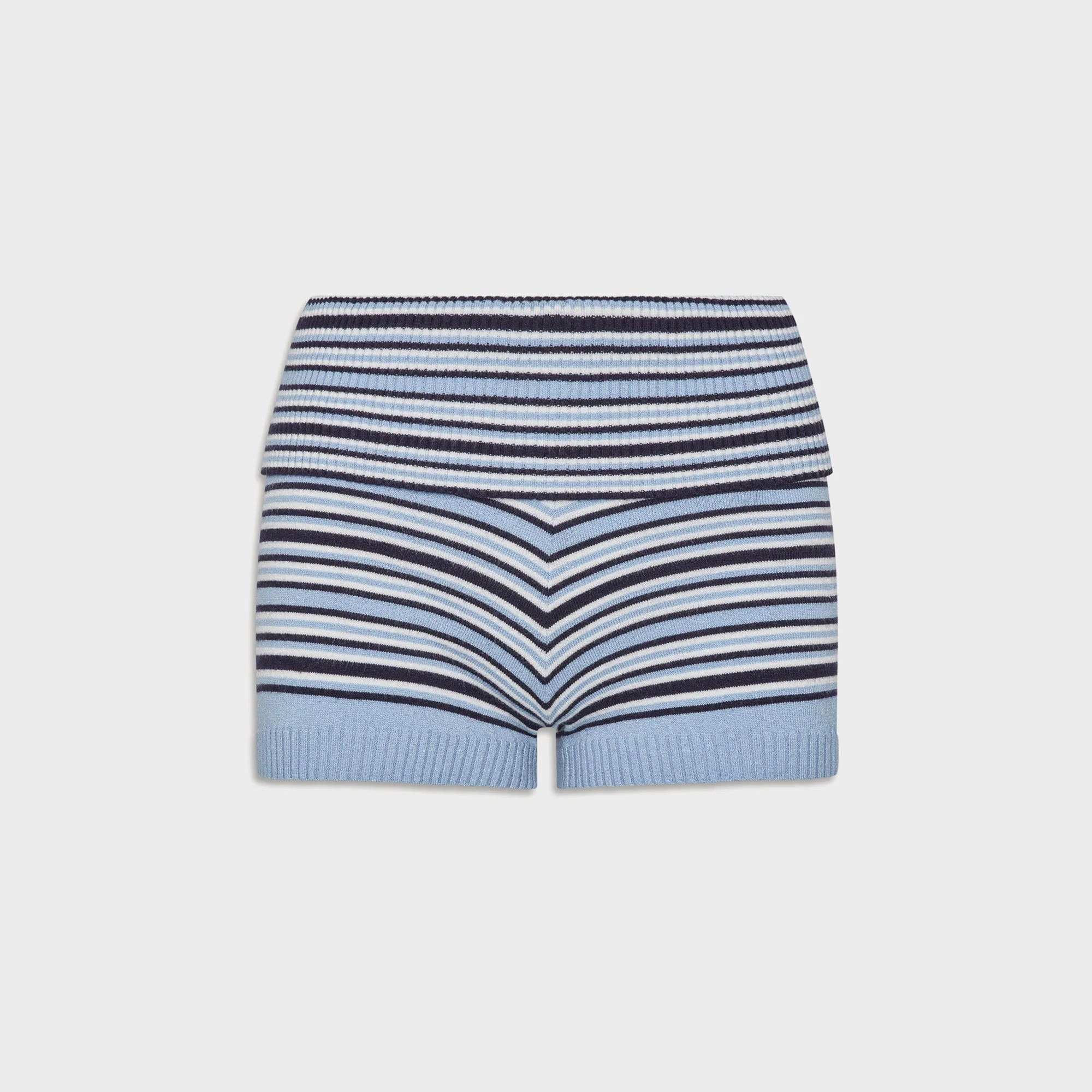 Frankies Bikinis Estelle Cloud Knit Short - Blueberry Stripe