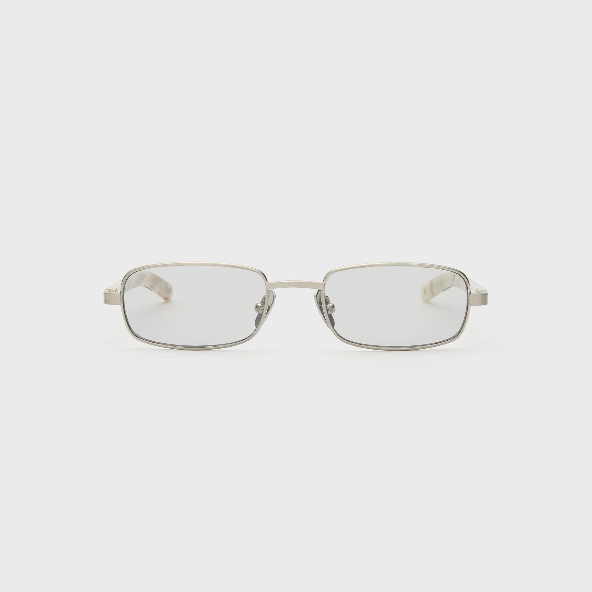 Flatlist Sting Sunglasses - Brushed Silver / Carrara Fantasy / Light Grey