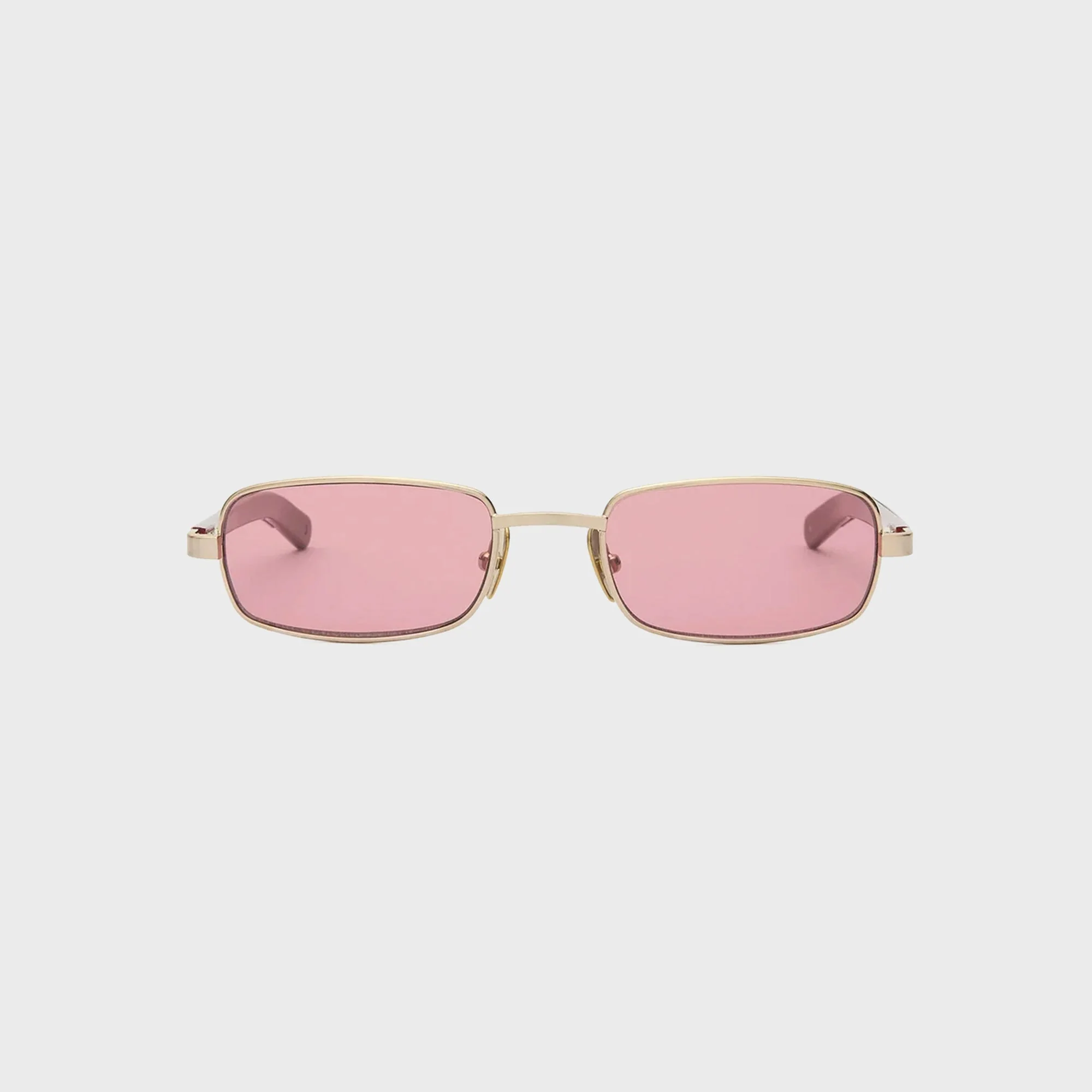 Flatlist Sting Sunglasses - Brushed Light Gold / Solid Bordeaux / Dust Pink