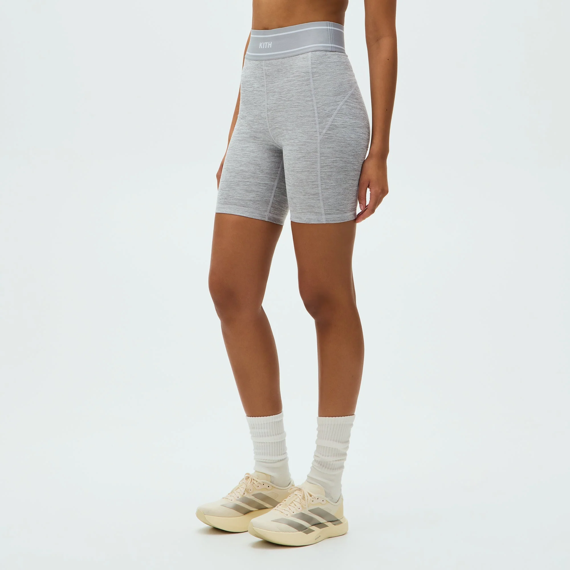 Kith Women Lana Biker Short - Cool Heather Grey - Image 2