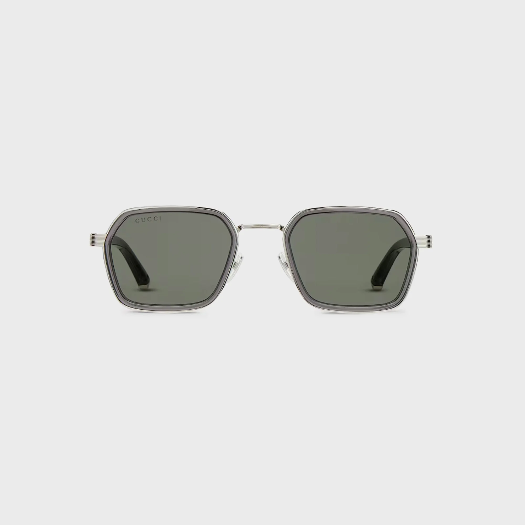 Gucci GG2074S Square Frame Sunglasses - Silver / Grey