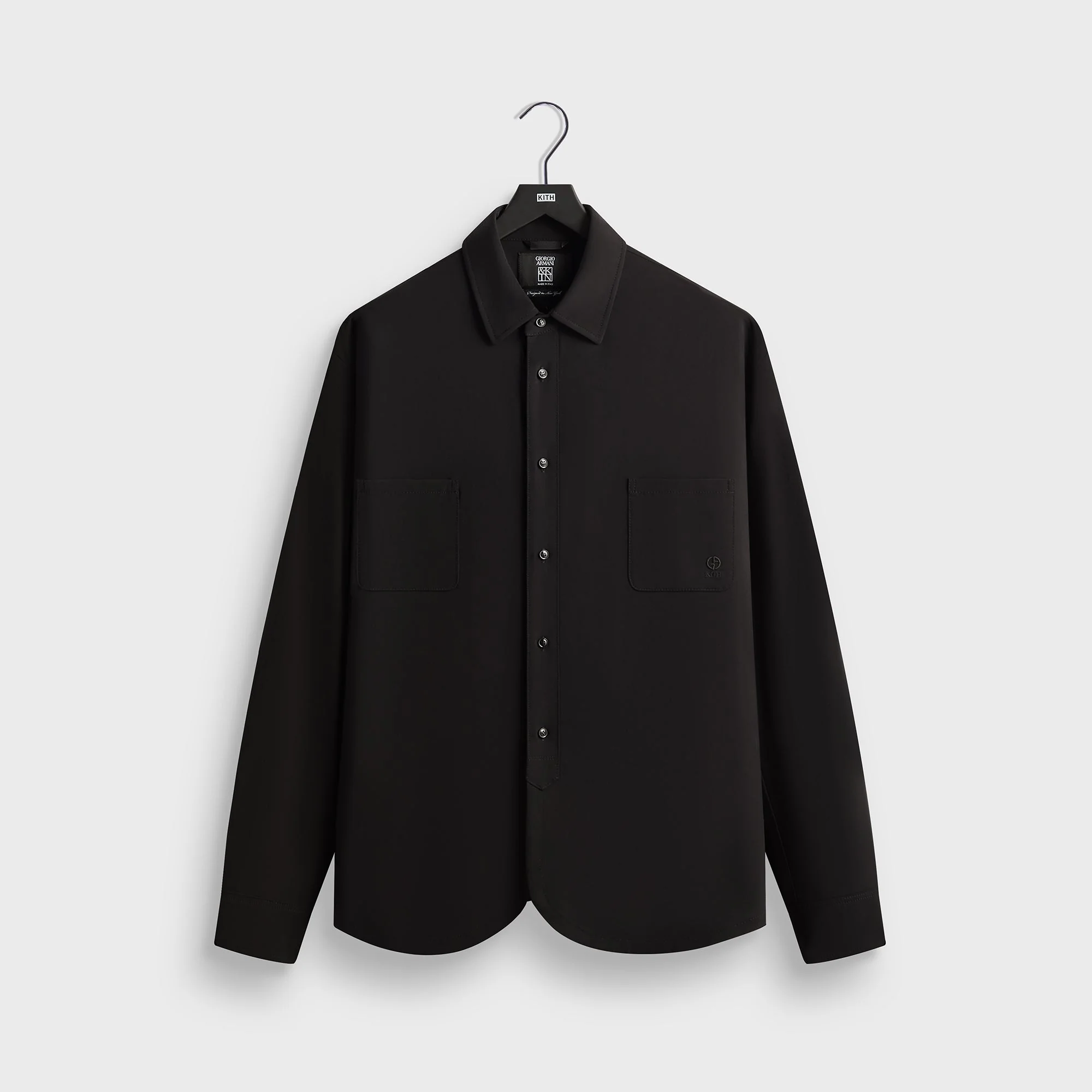Giorgio Armani &Kin Milano Crepe Entrepreneur Shirt - Black