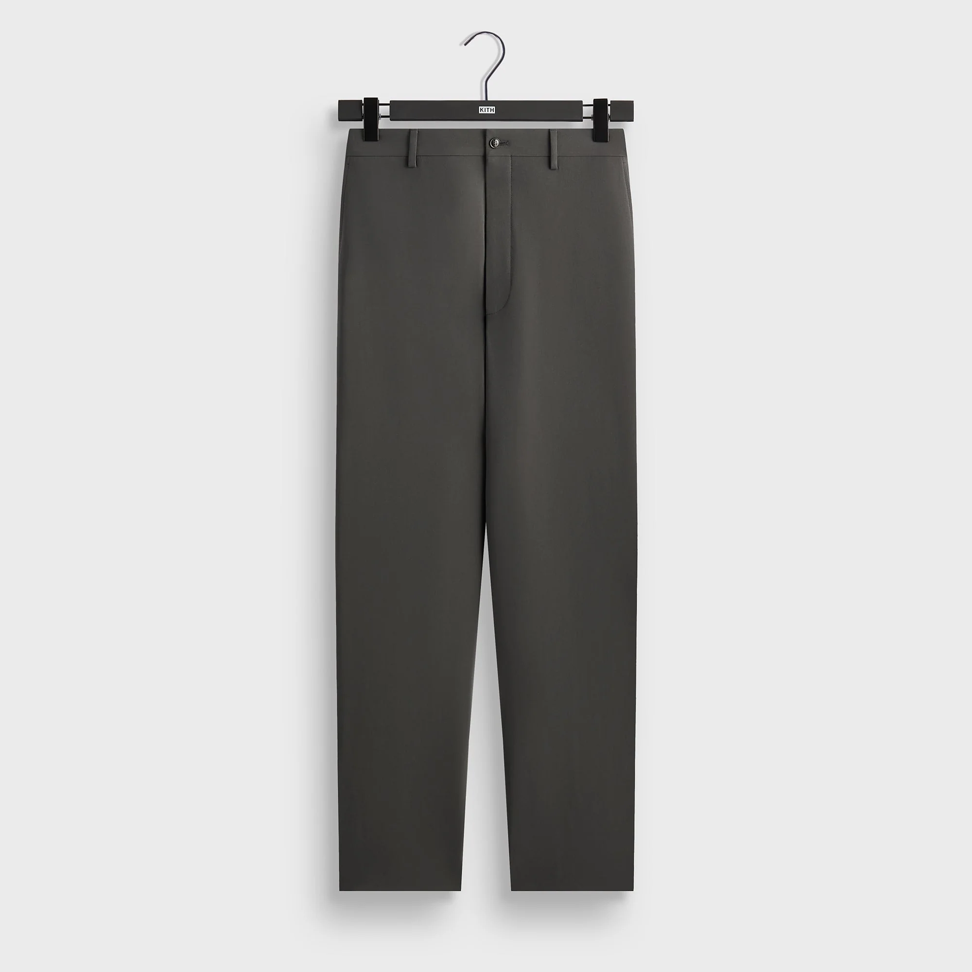 Giorgio Armani &Kin Milano Crepe Flat Front Trouser - Dark Ash