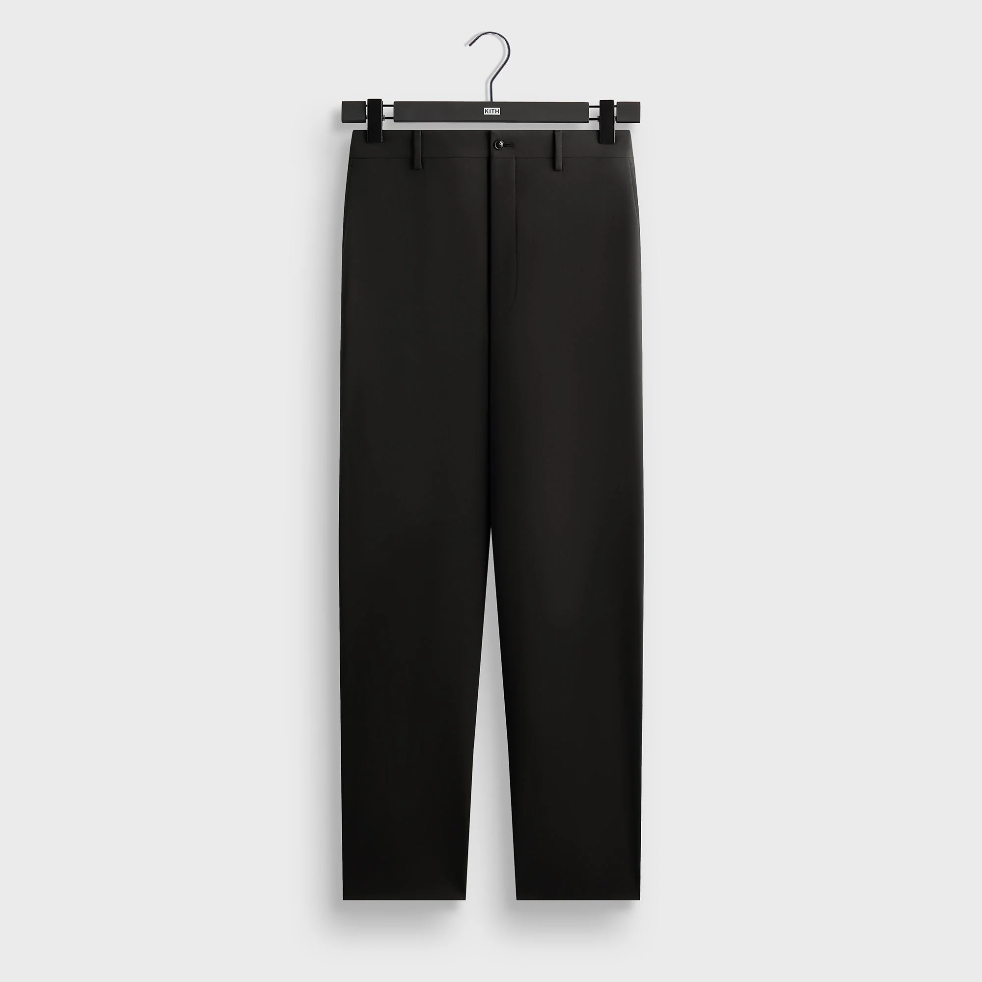 Giorgio Armani &Kin Milano Crepe Flat Front Trouser - Black