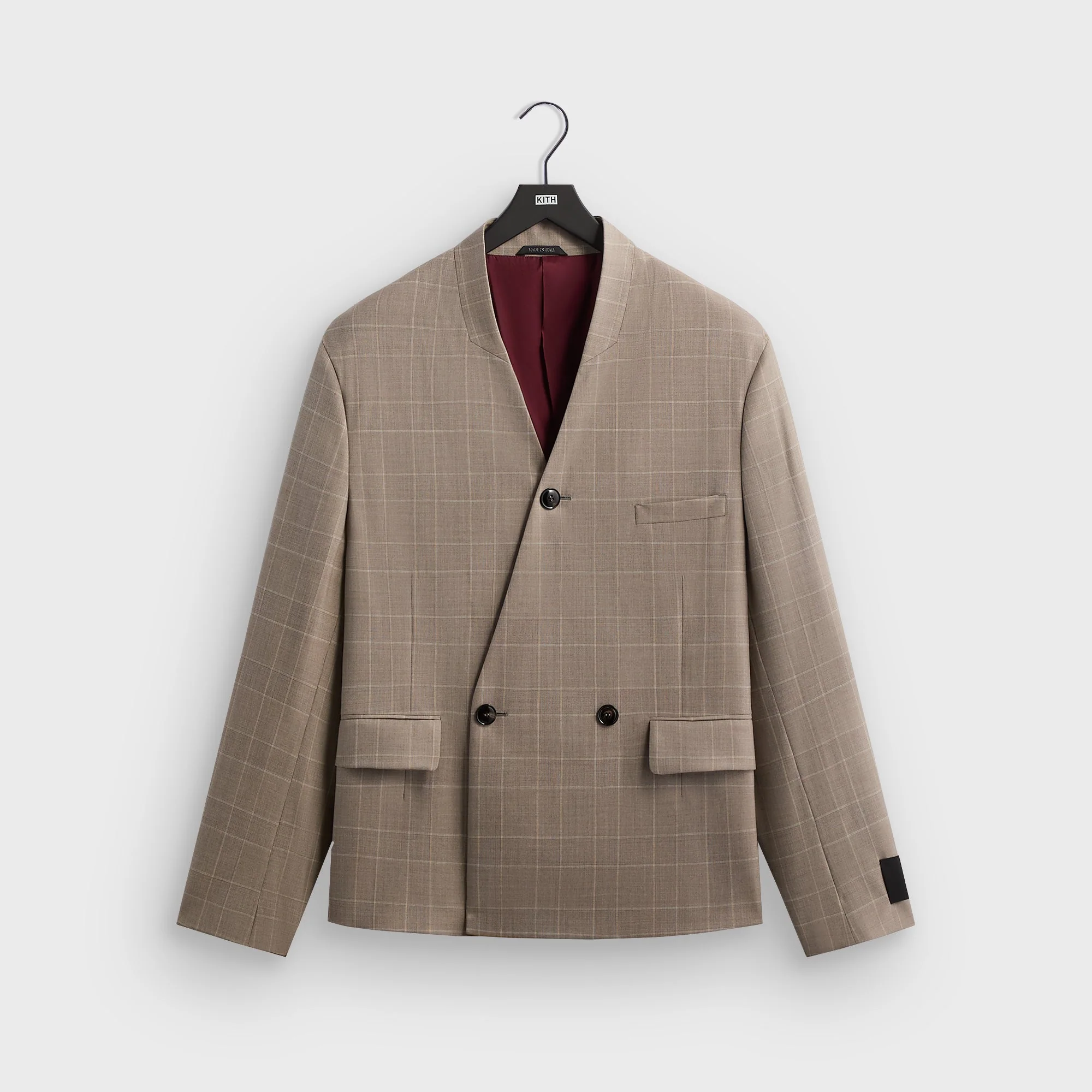 Giorgio Armani &Kin Single Breasted Collarless Jacket - Dark Ash