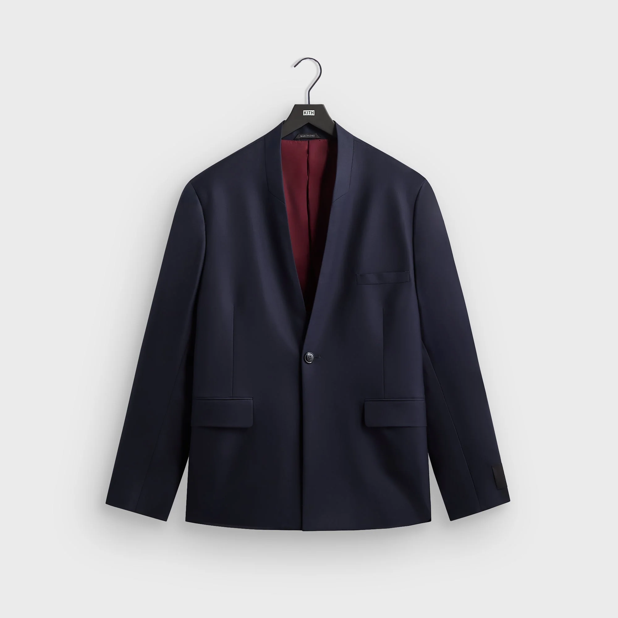 Giorgio Armani &Kin Cropped Collarless Jacket - Blue / Navy