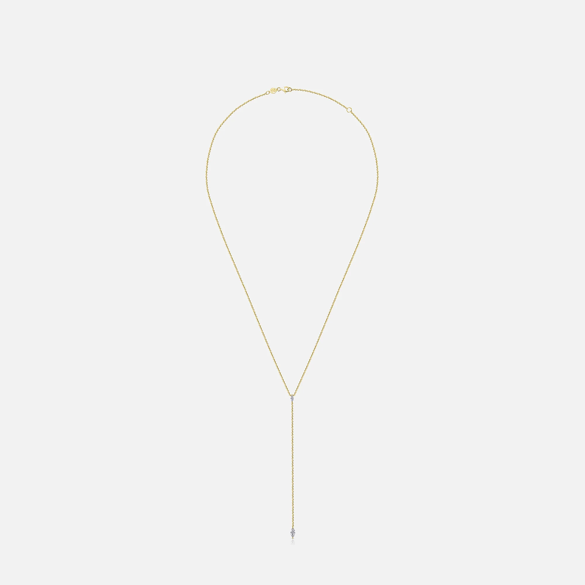 Isa Grutman Marquis Lariat Necklace 14K Gold - Yellow Gold