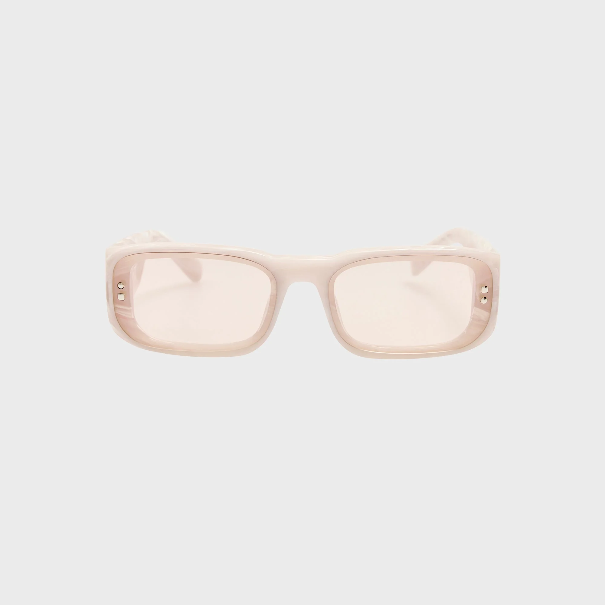 Jacquemus Pisco Sunglasses - Marble / Silver / Light Smoke