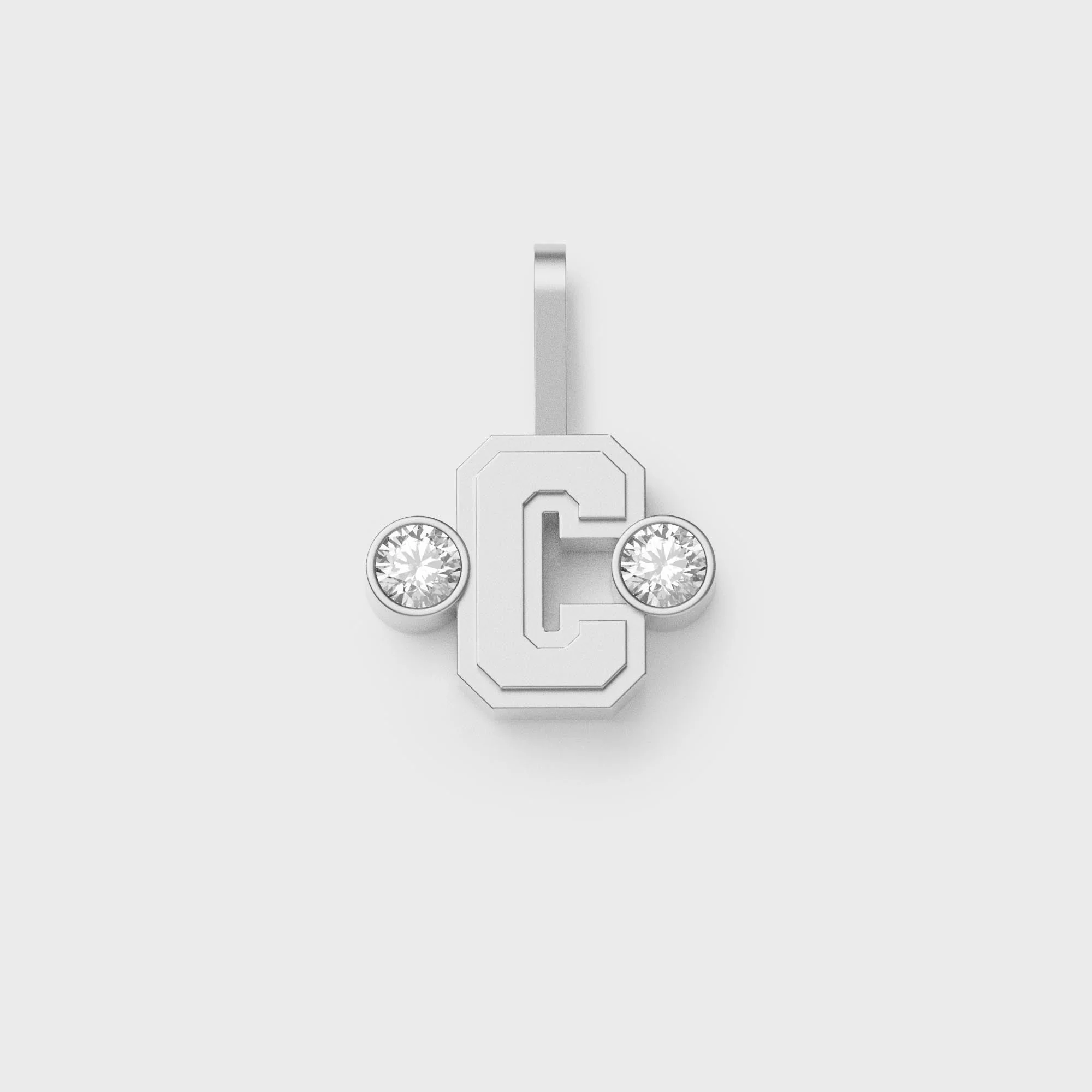 Greg Yuna S?lver Bab? Umlaut Initial 'C' Pendant - Sterling Silver