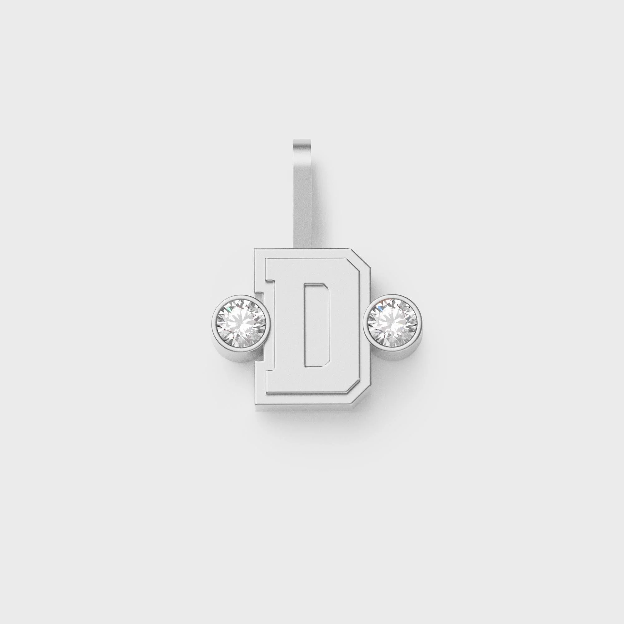 Greg Yuna S?lver Bab? Umlaut Initial 'D' Pendant - Sterling Silver