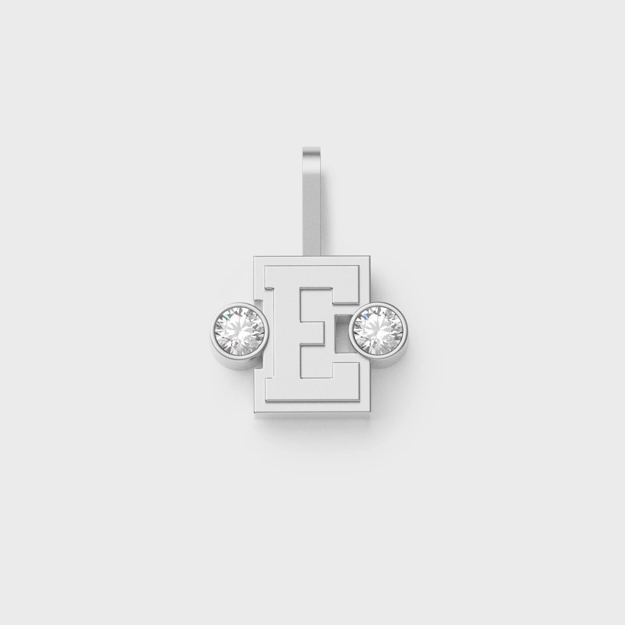 Greg Yuna S?lver Bab? Umlaut Initial 'E' Pendant - Sterling Silver