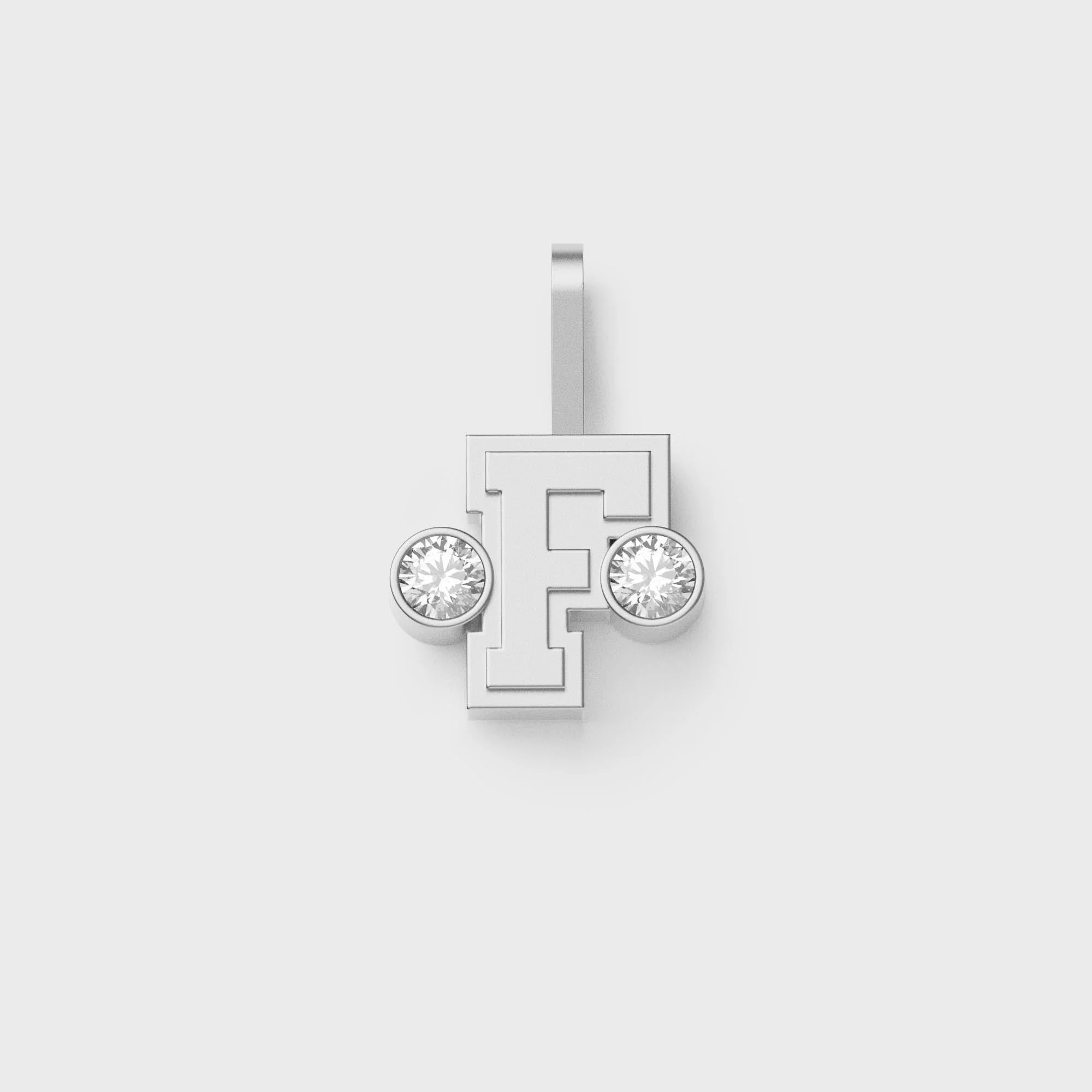 Greg Yuna S?lver Bab? Umlaut Initial 'F' Pendant - Sterling Silver