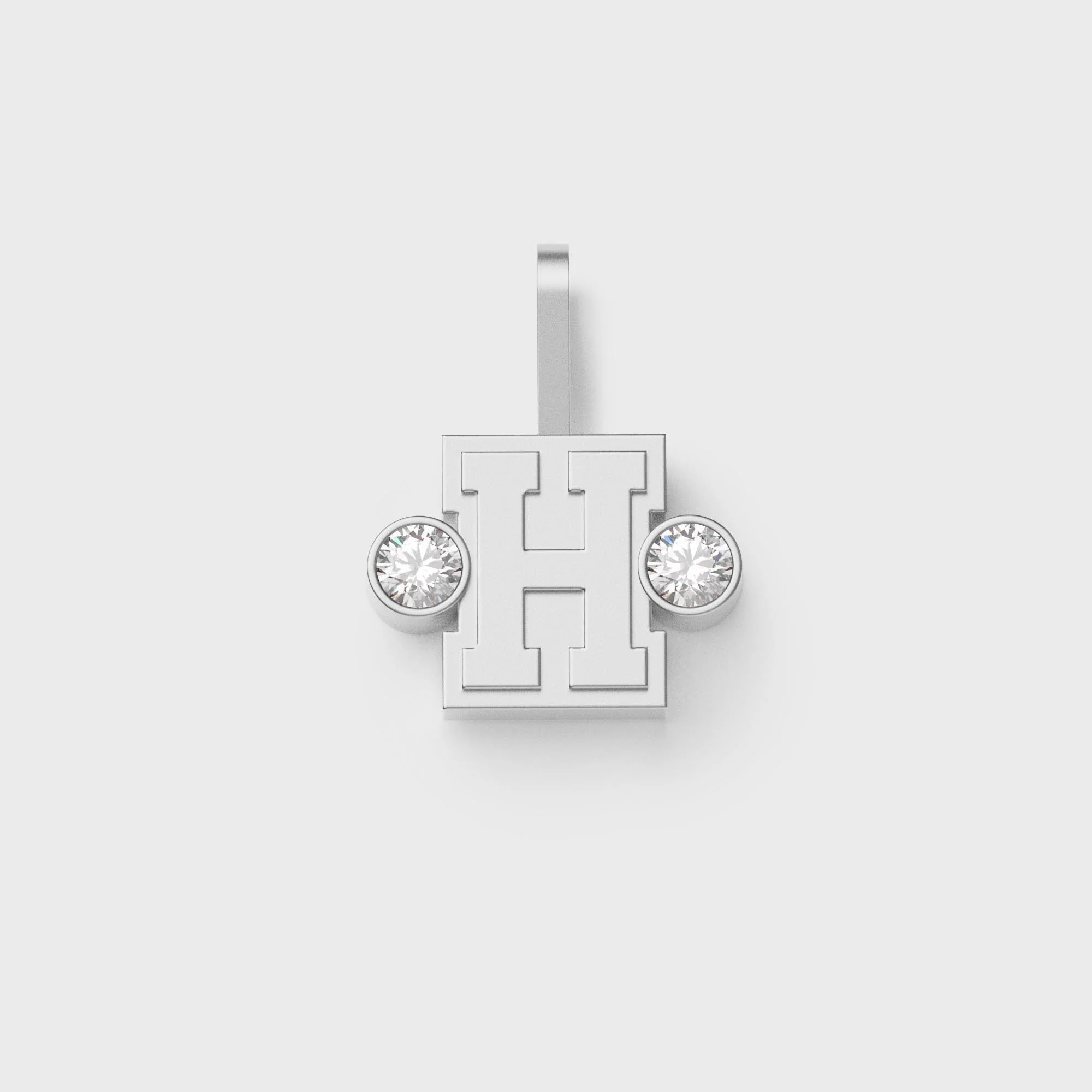Greg Yuna S?lver Bab? Umlaut Initial 'H' Pendant - Sterling Silver