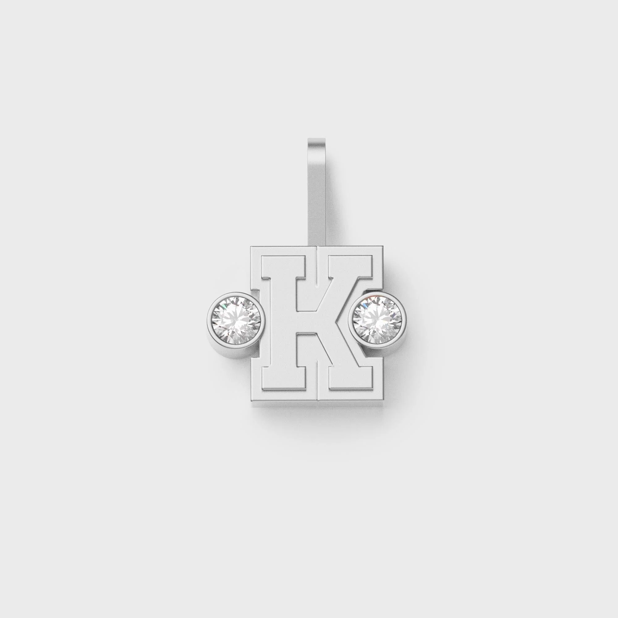 Greg Yuna S?lver Bab? Umlaut Initial 'K' Pendant - Sterling Silver