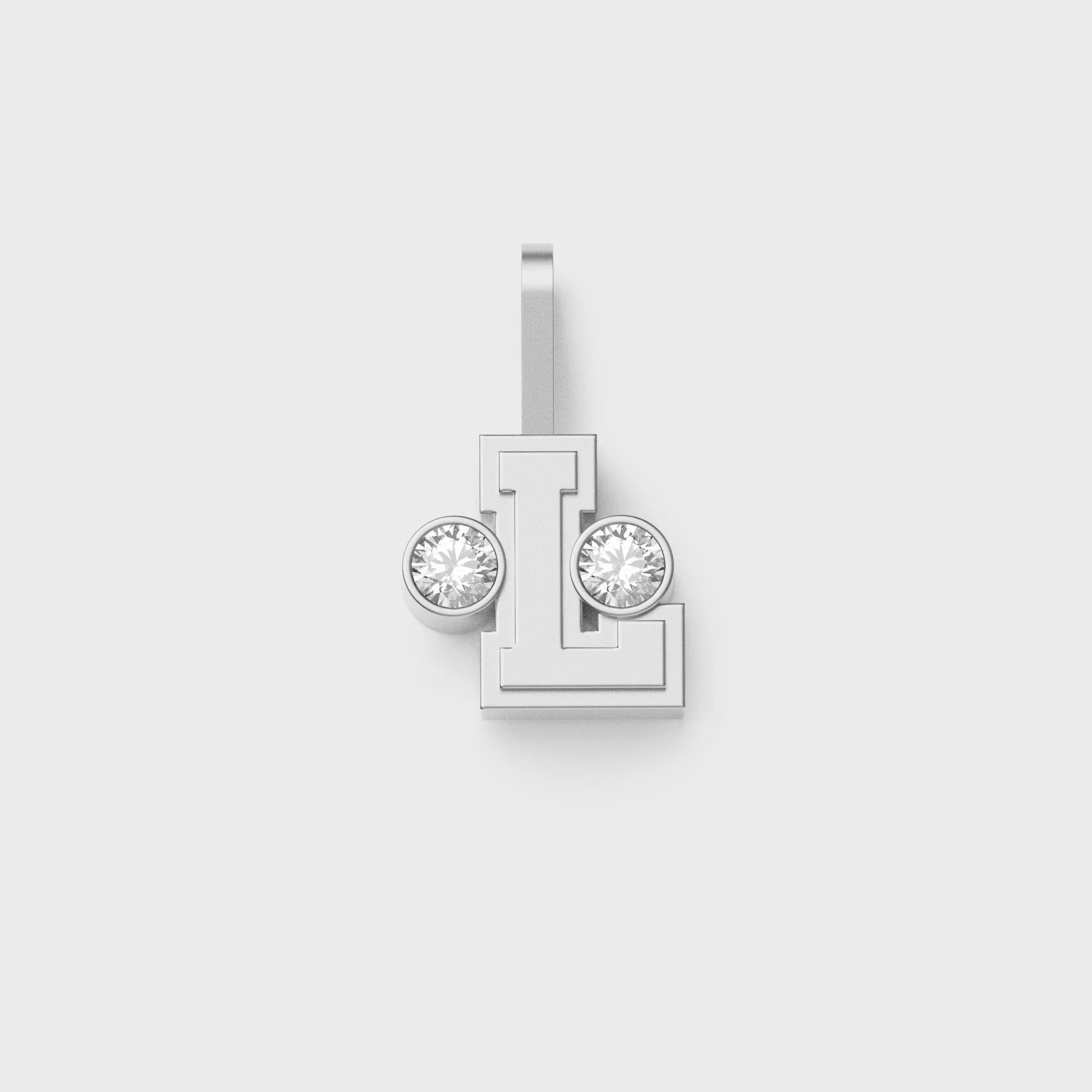 Greg Yuna S?lver Bab? Umlaut Initial 'L' Pendant - Sterling Silver