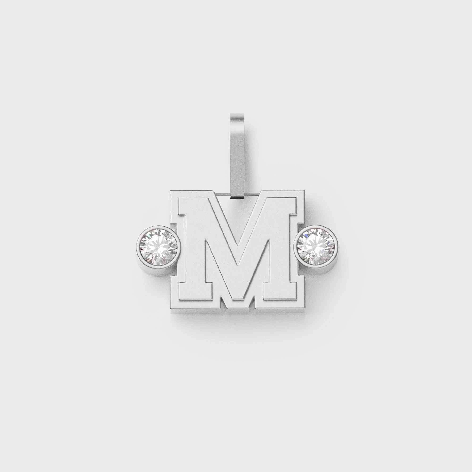 Greg Yuna S?lver Bab? Umlaut Initial 'M' Pendant - Sterling Silver
