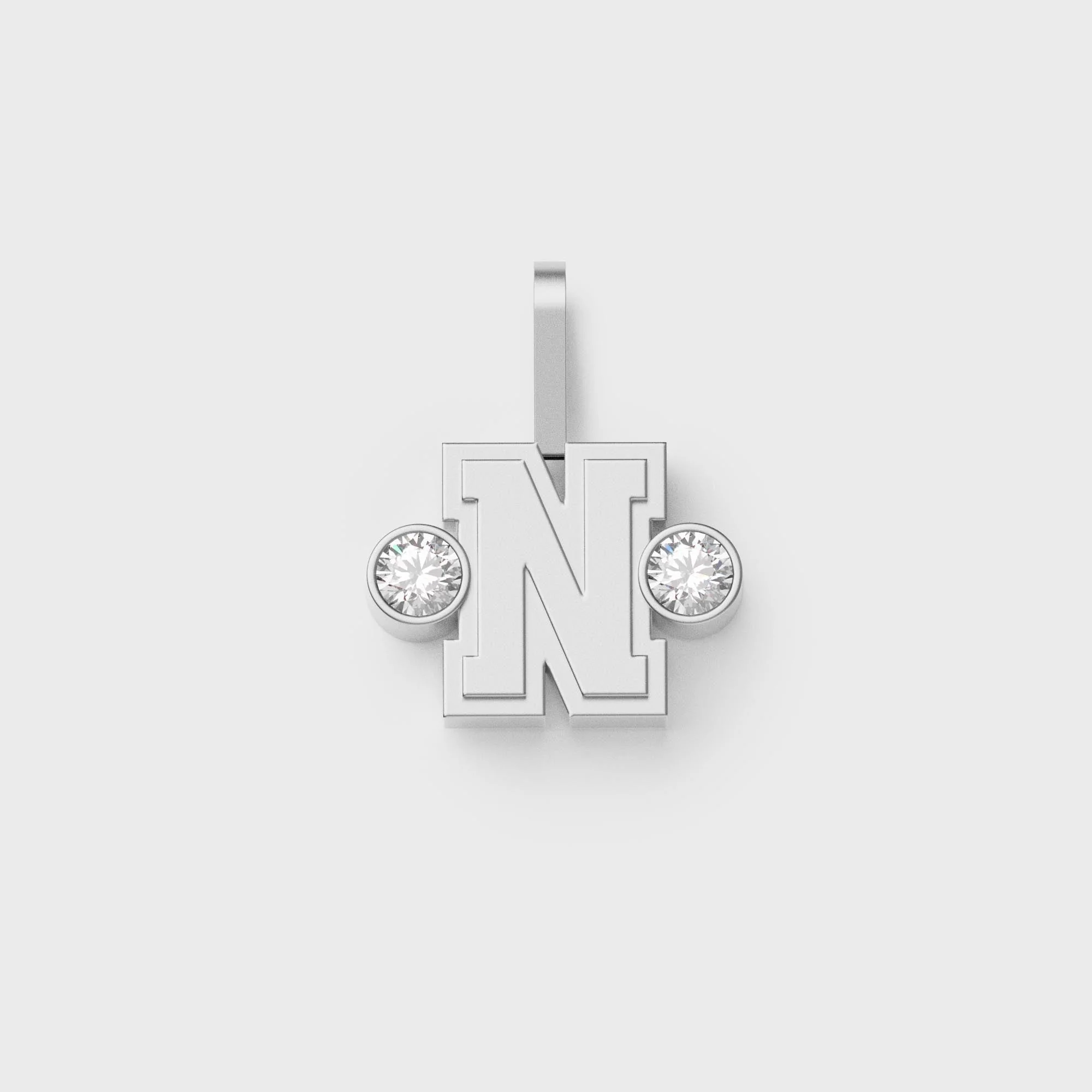 Greg Yuna S?lver Bab? Umlaut Initial 'N' Pendant - Sterling Silver
