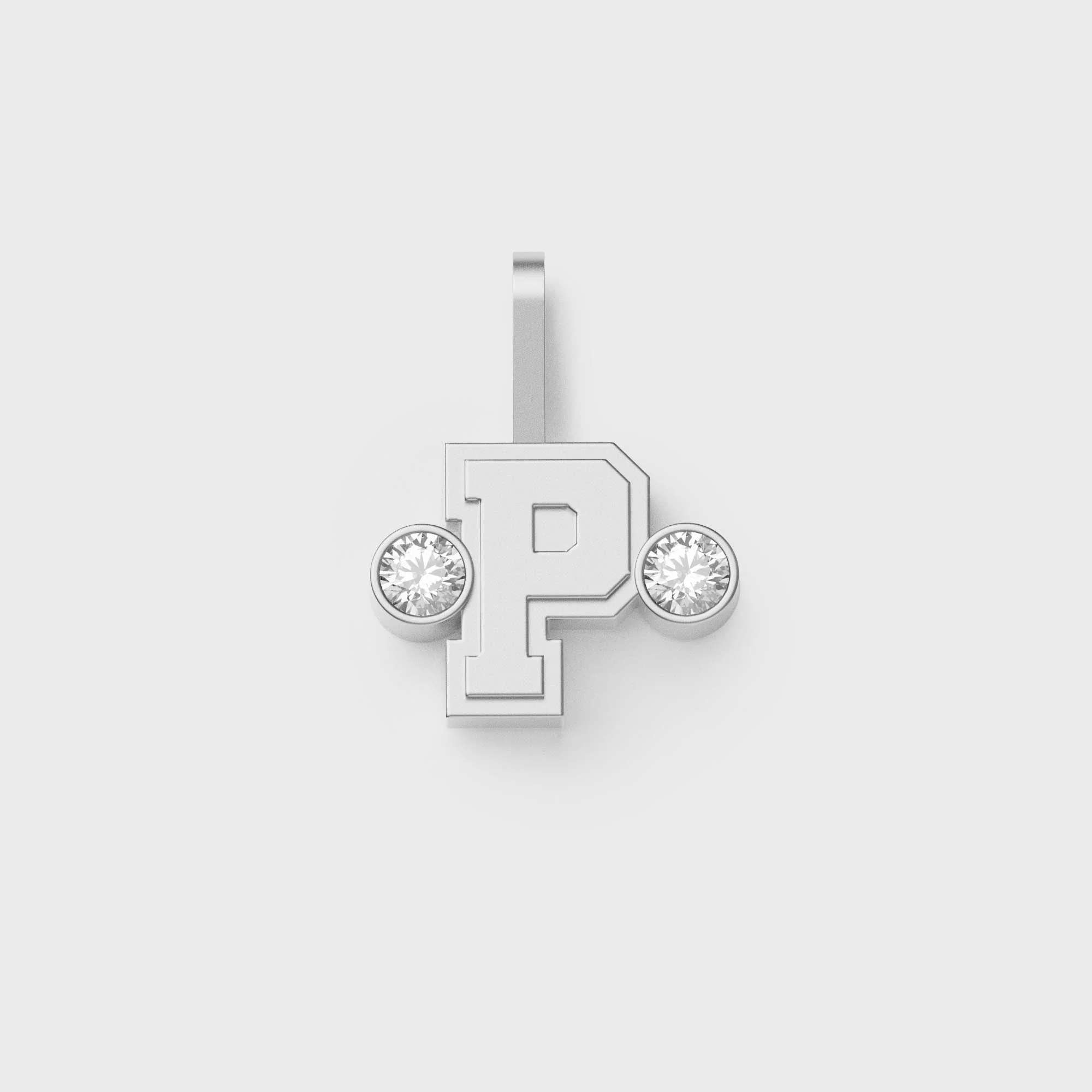 Greg Yuna S?lver Bab? Umlaut Initial 'P' Pendant - Sterling Silver