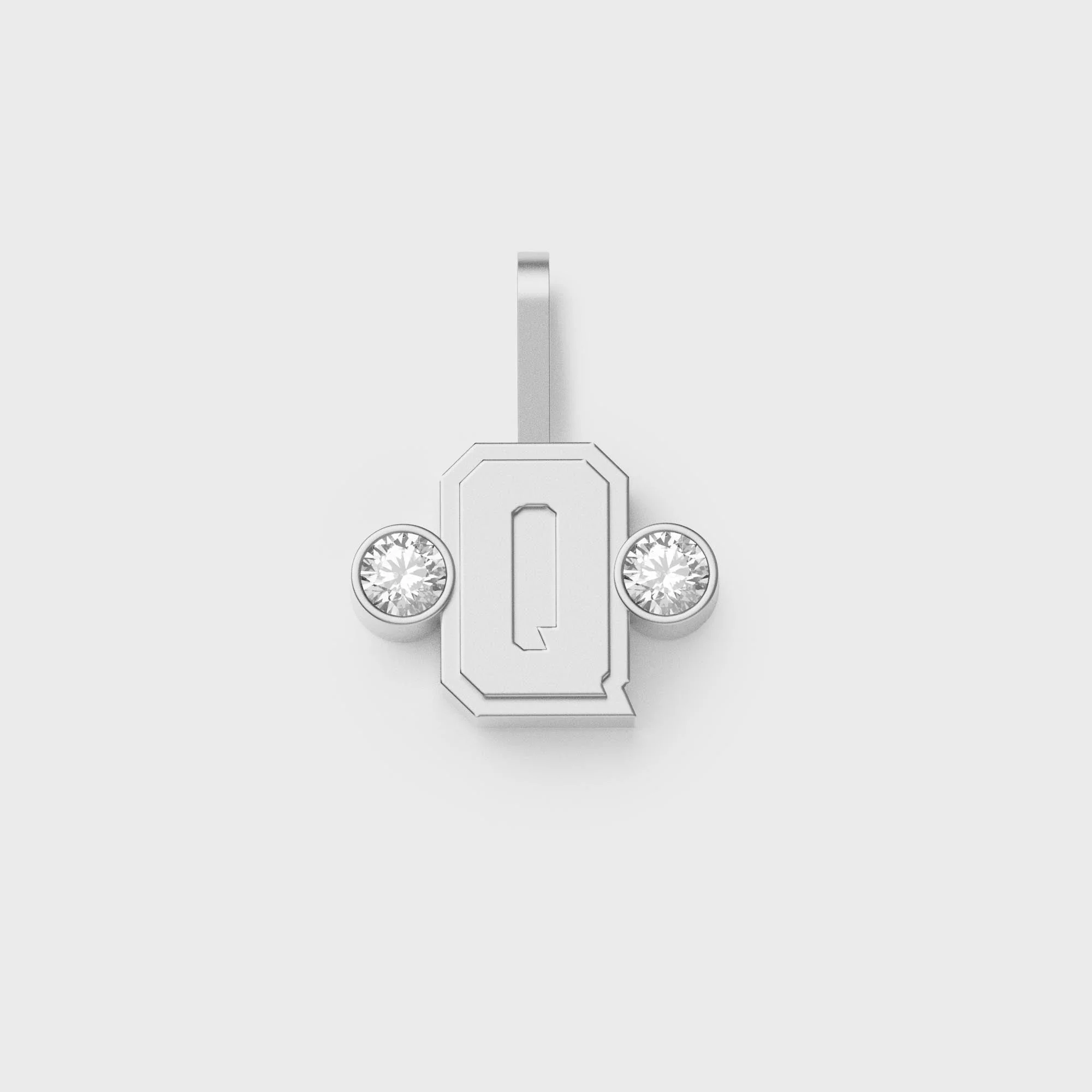 Greg Yuna S?lver Bab? Umlaut Initial 'Q' Pendant - Sterling Silver