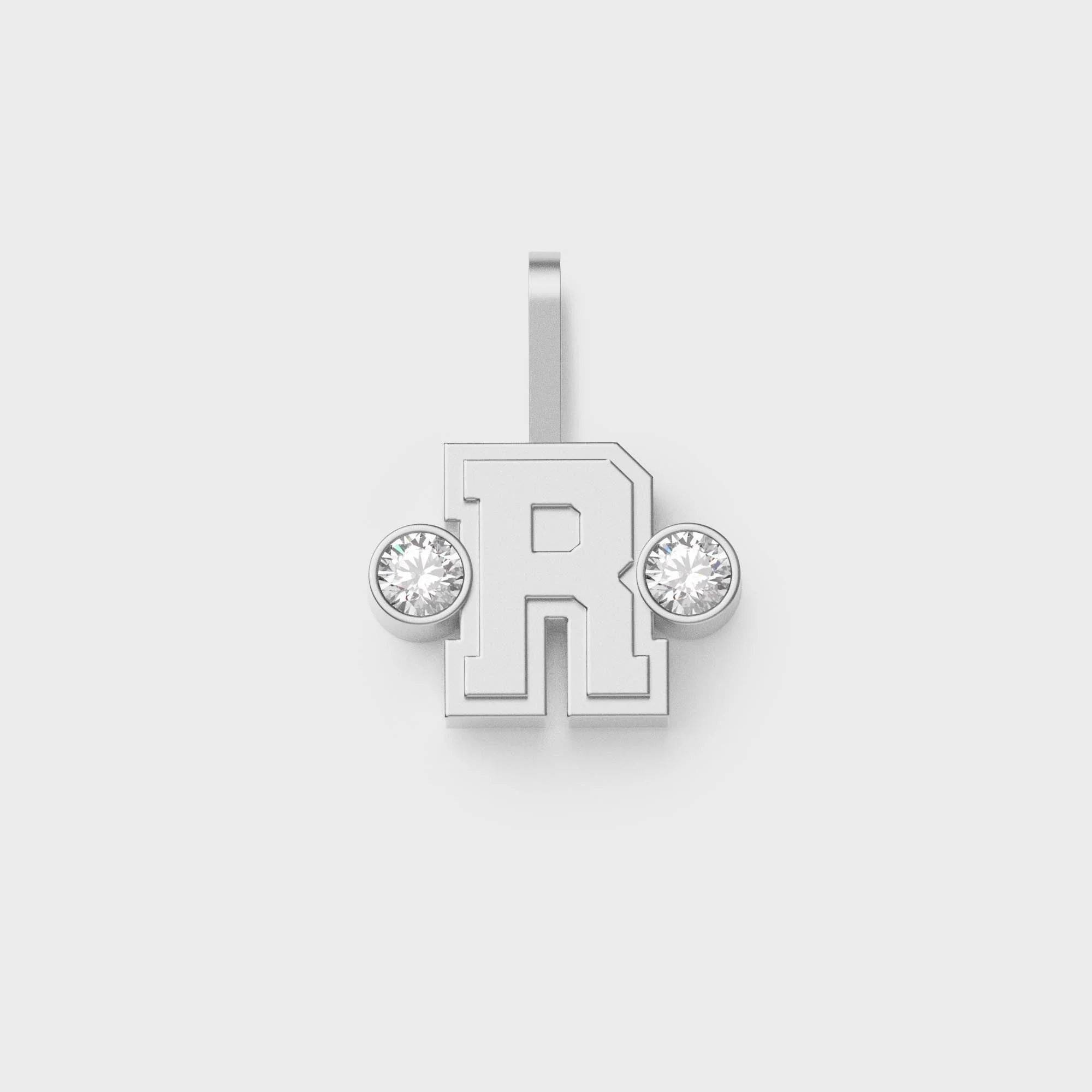 Greg Yuna S?lver Bab? Umlaut Initial 'R' Pendant - Sterling Silver