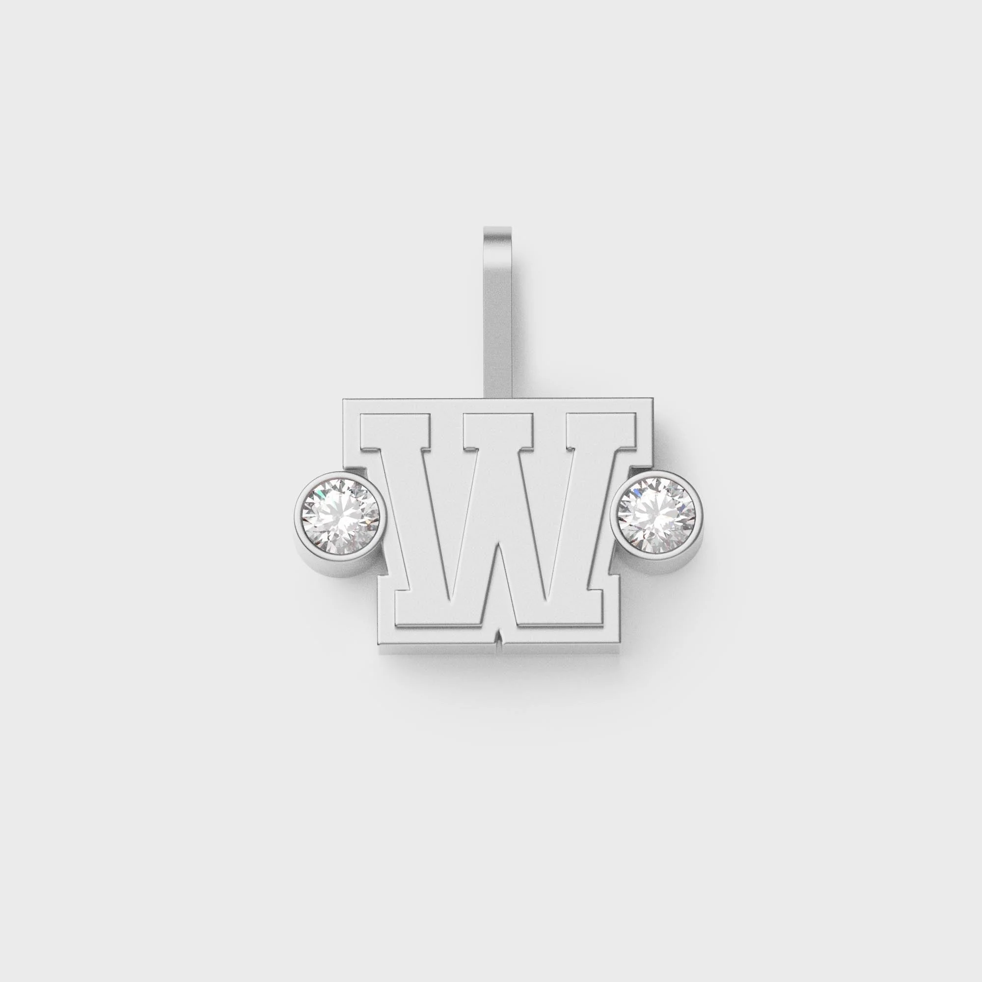 Greg Yuna S?lver Bab? Umlaut Initial 'W' Pendant - Sterling Silver