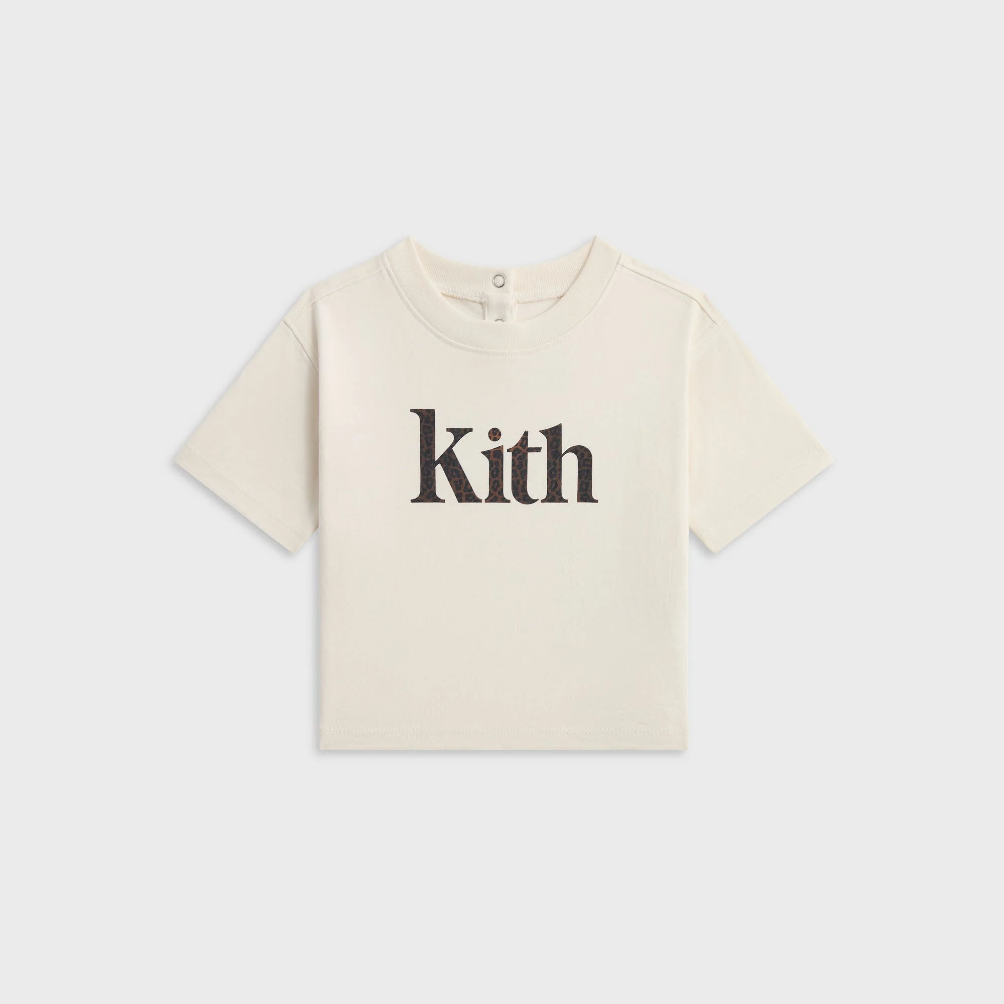 Kith Baby Leopard Kith Serif Leonard Tee - Sandrift