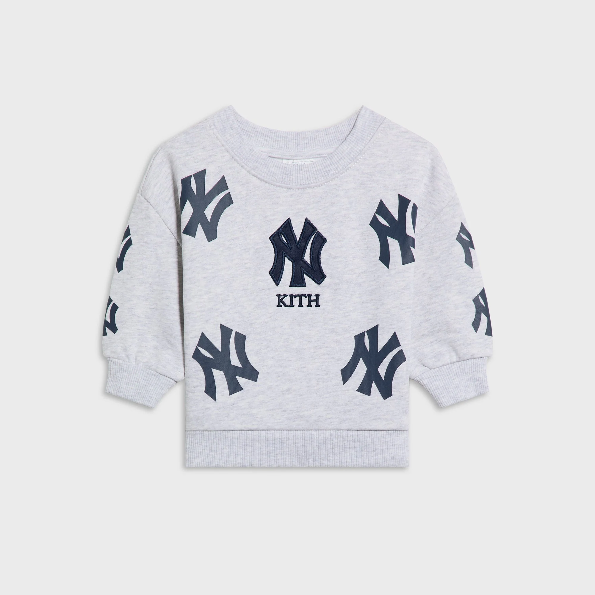 Kith Baby for the New York Yankees Nelson Crewneck - Light Heather Grey