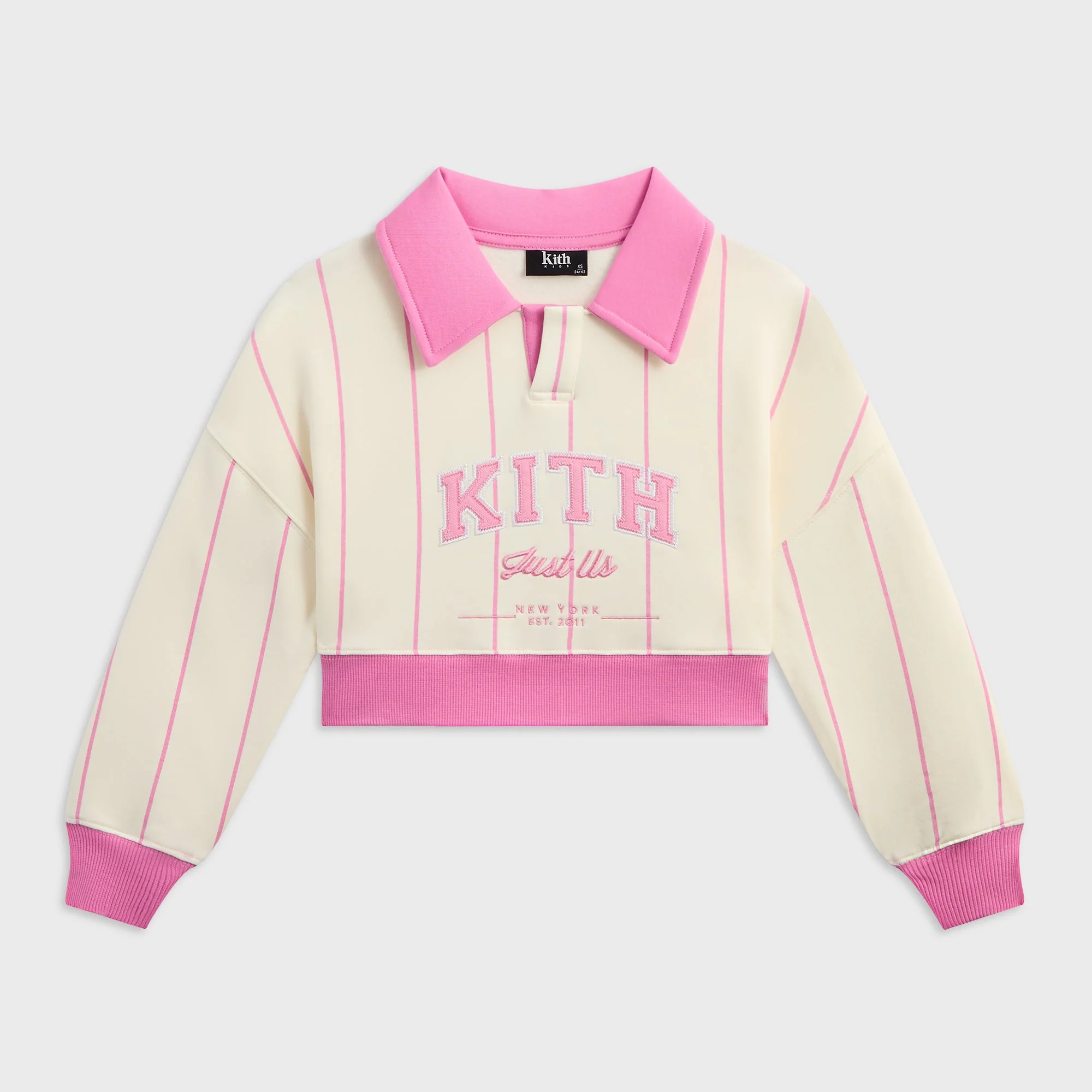 Kith Kids Cropped Collared Nelson Sweatshirt - Bubble