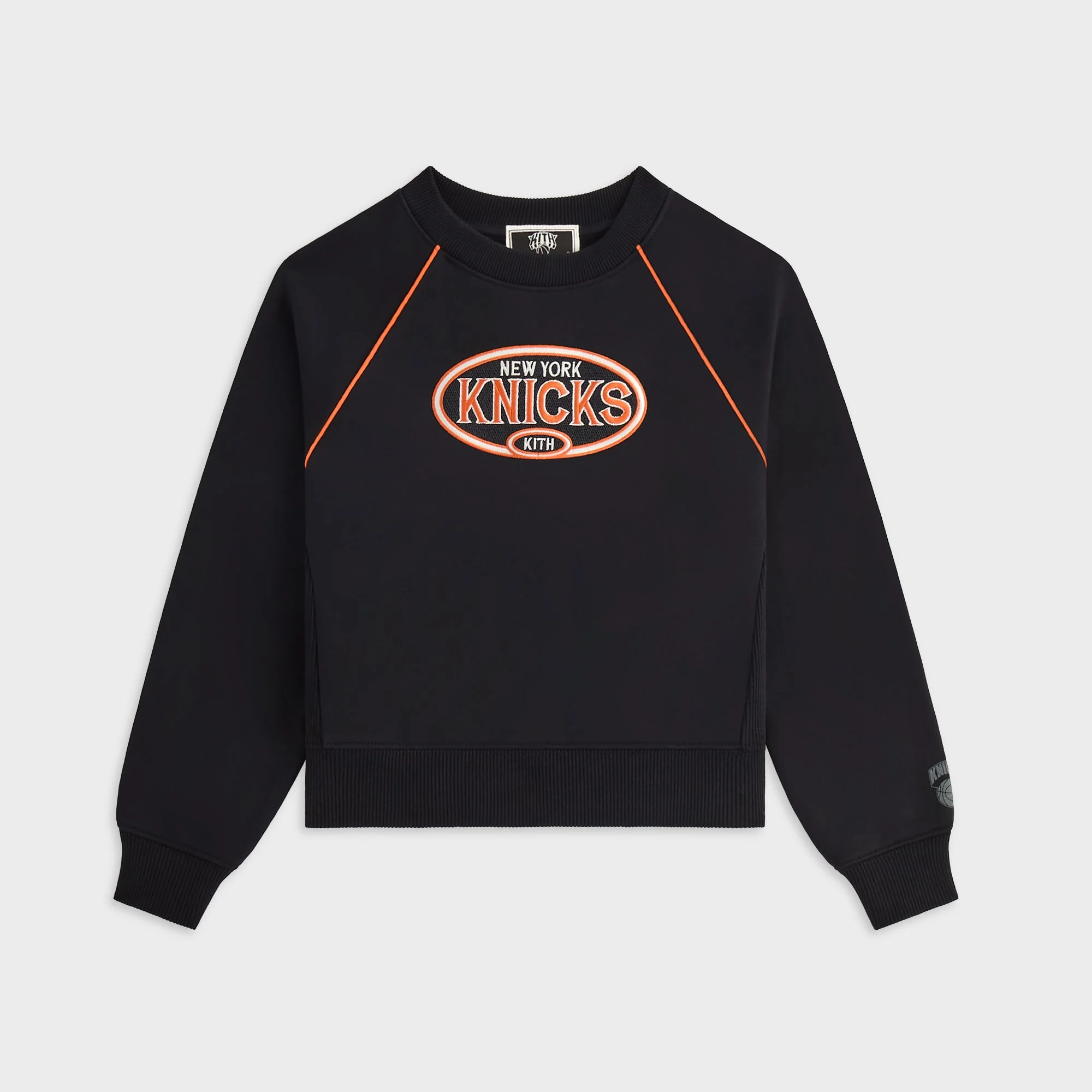 Kith Kids for the New York Knicks Raglan Nelson Crewneck - Black