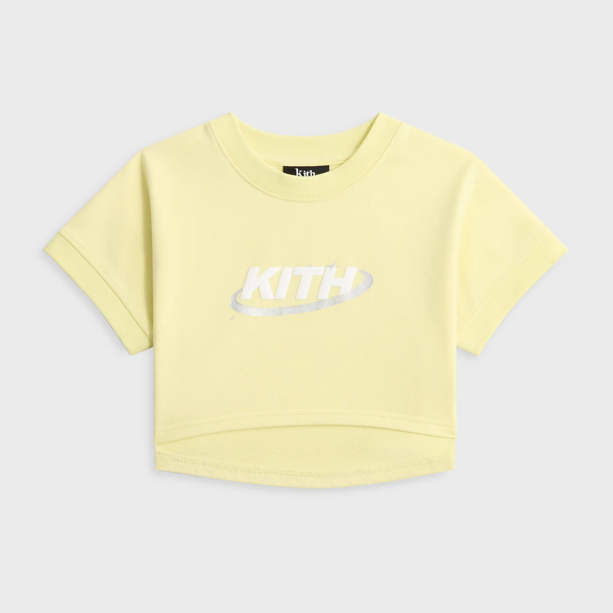 Kith Kids Short Sleeve Nelson Cropped Crewneck - Yellow Haze