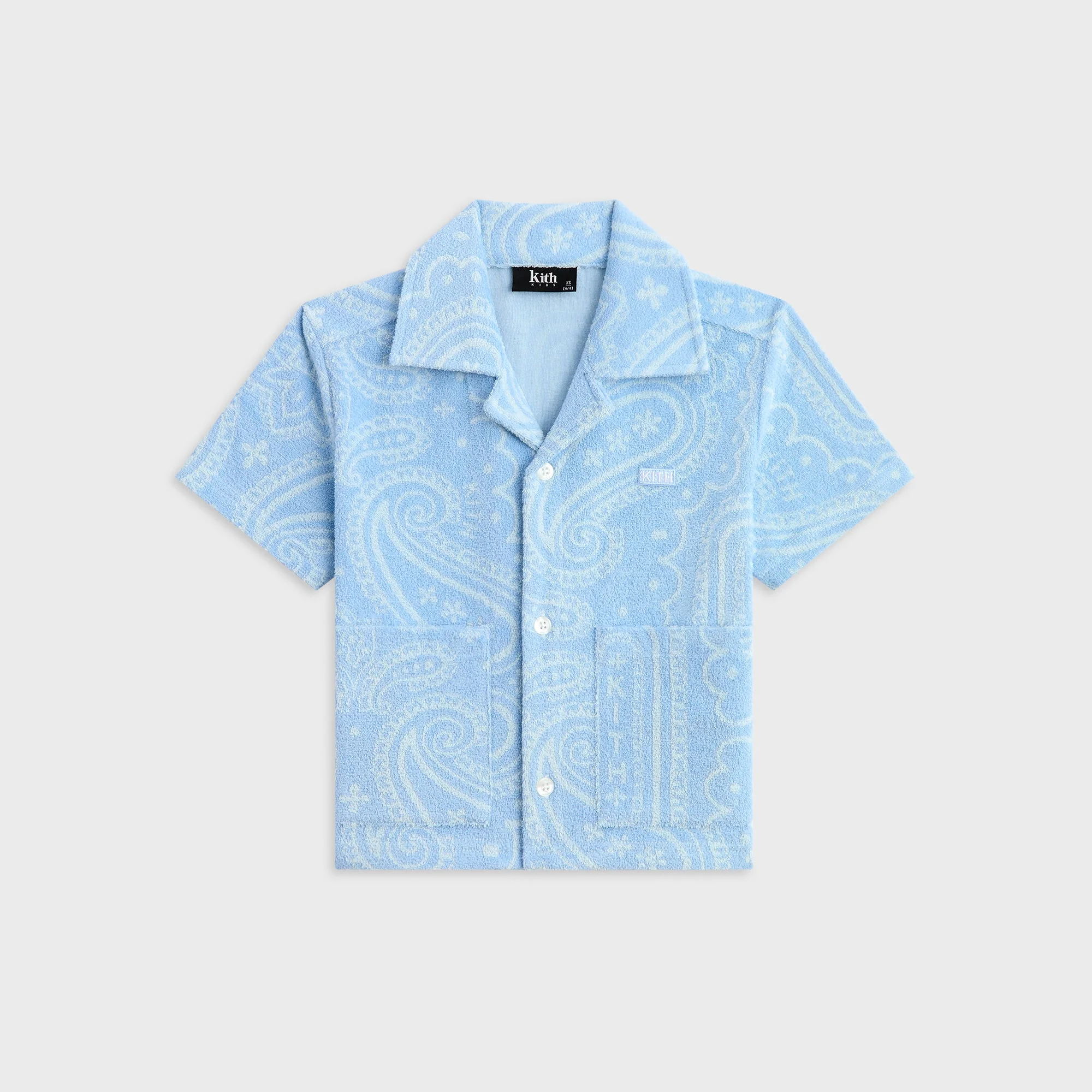 Kith Kids Paisley Jacquard Camp Shirt - Serene