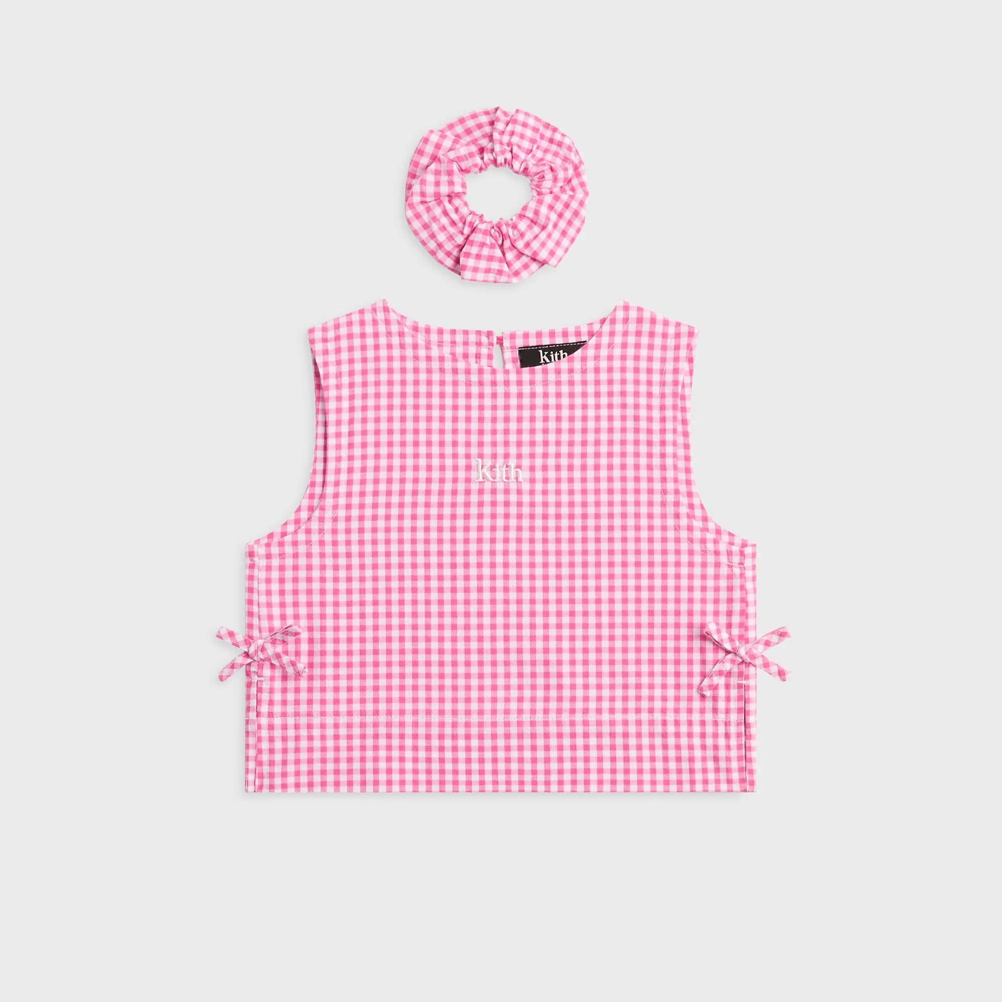 Kith Kids Gingham Cropped Tie Tank - Electra