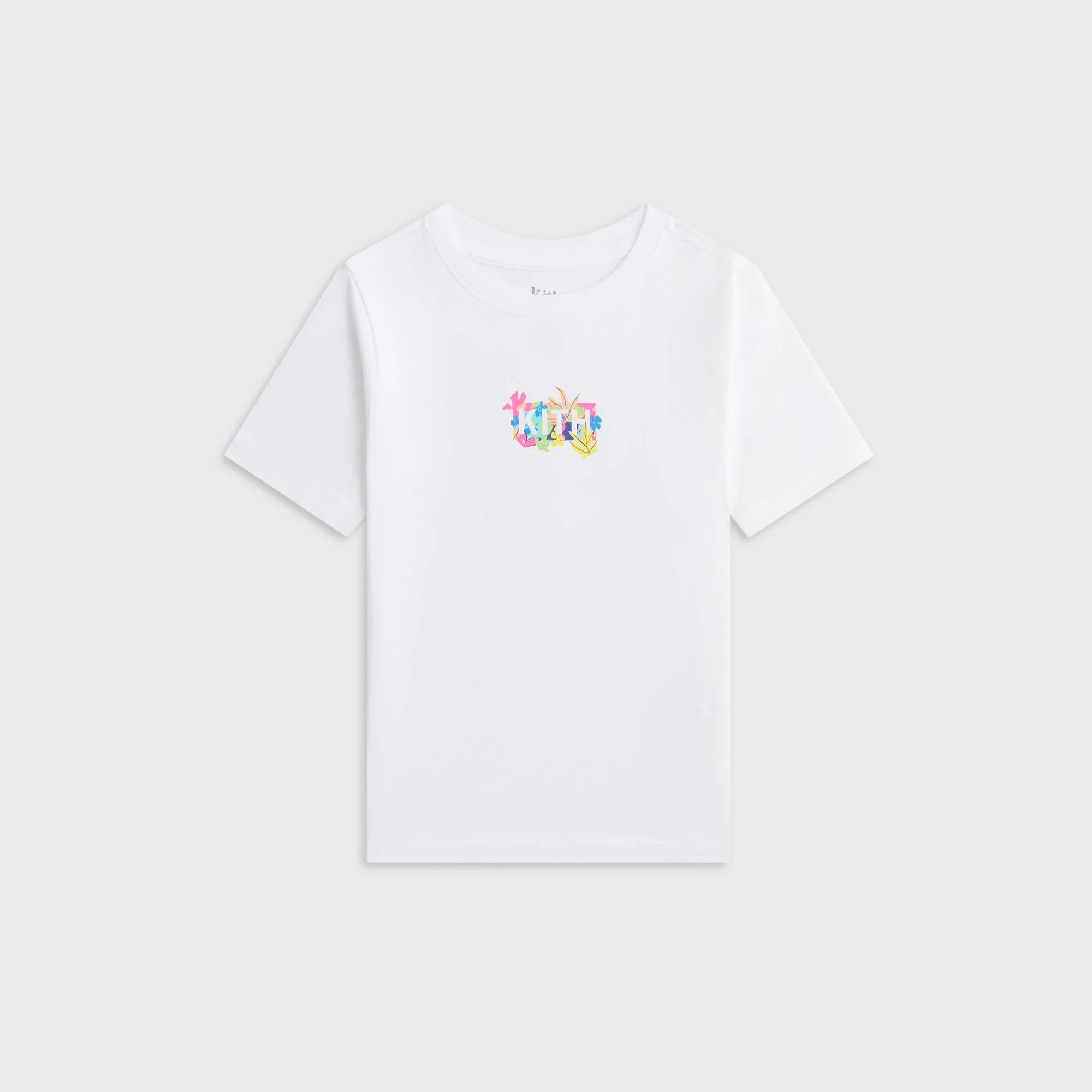 Kith Kids Abstract Tropical Classic Logo Graphic Tee - White