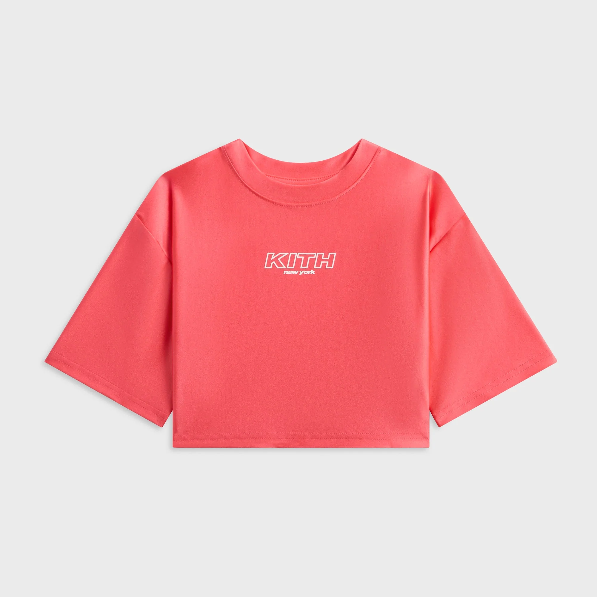 Kith Kids Active Fei Cropped Tee - Carnation